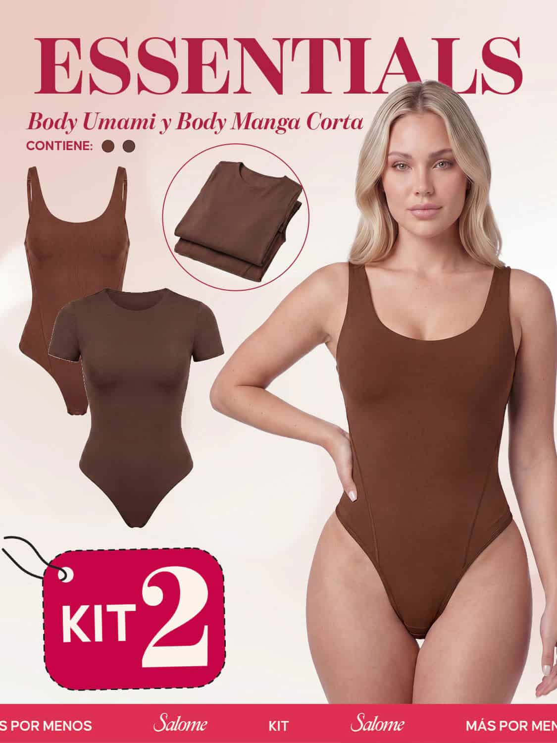 Kit Body Diario Tiras Finas & Manga Corta Sin Costuras | Salome 5005 + 5007 | 01L5 - miniatura 9
