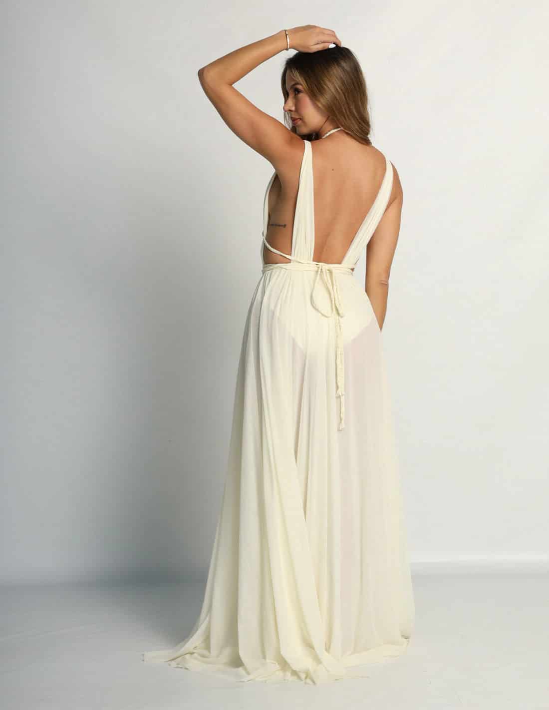 Vestido Diosa Marfil - miniatura 3