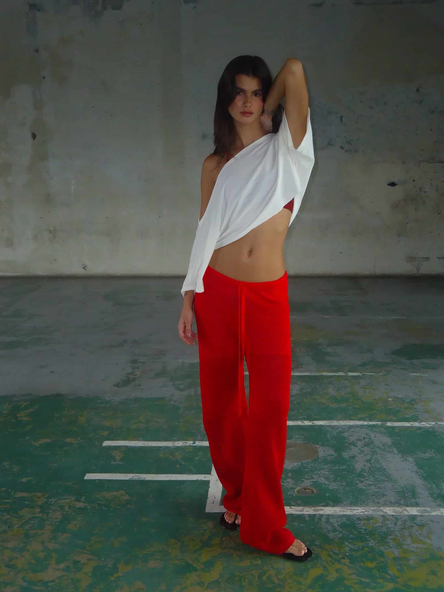 CLASSIC KNIT PANT - ROBUST RED - miniatura 8