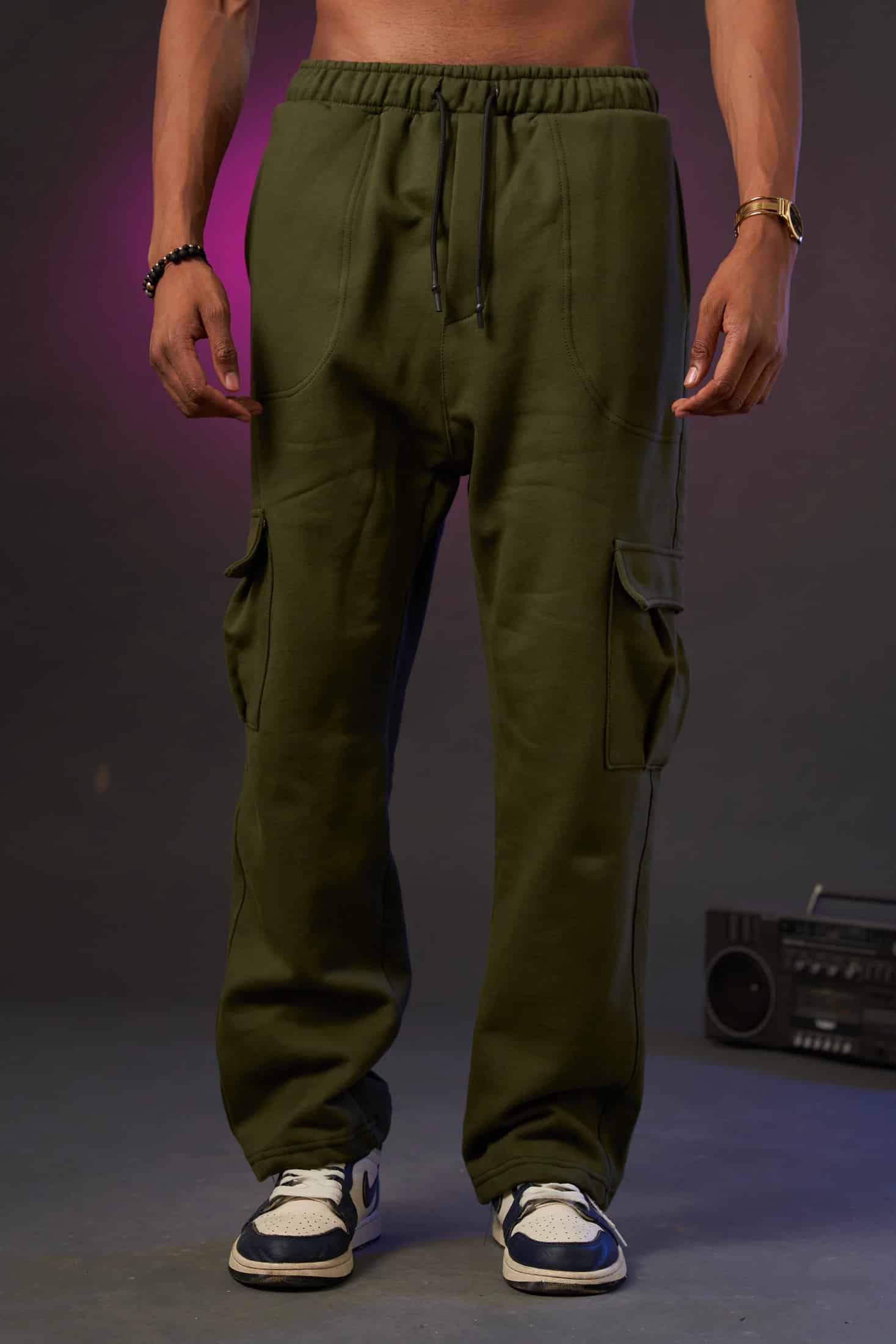 Sweet pant Cargo Verde militar 80’s 400 gramos - miniatura 1
