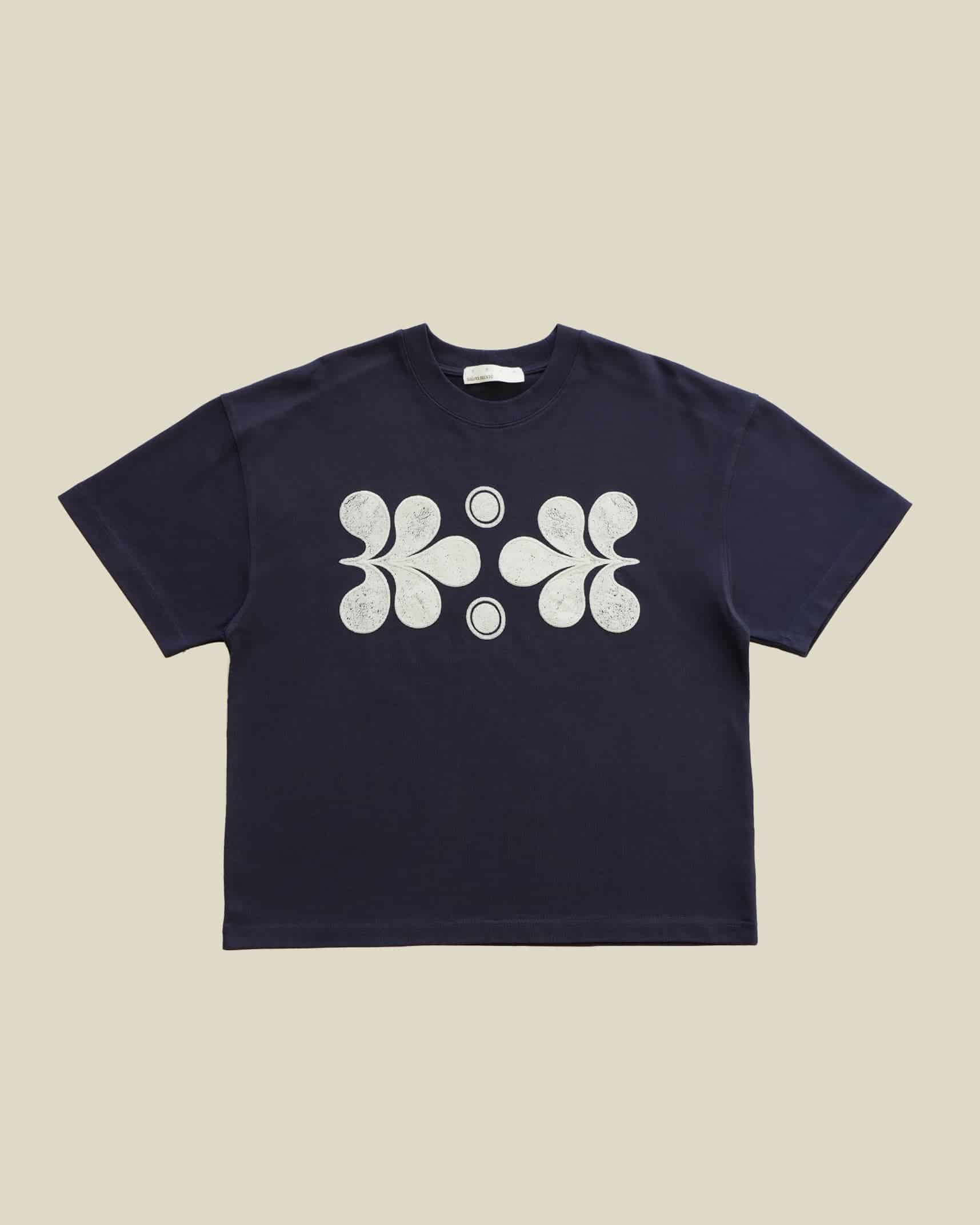 Camiseta floreciendo azul - miniatura 1