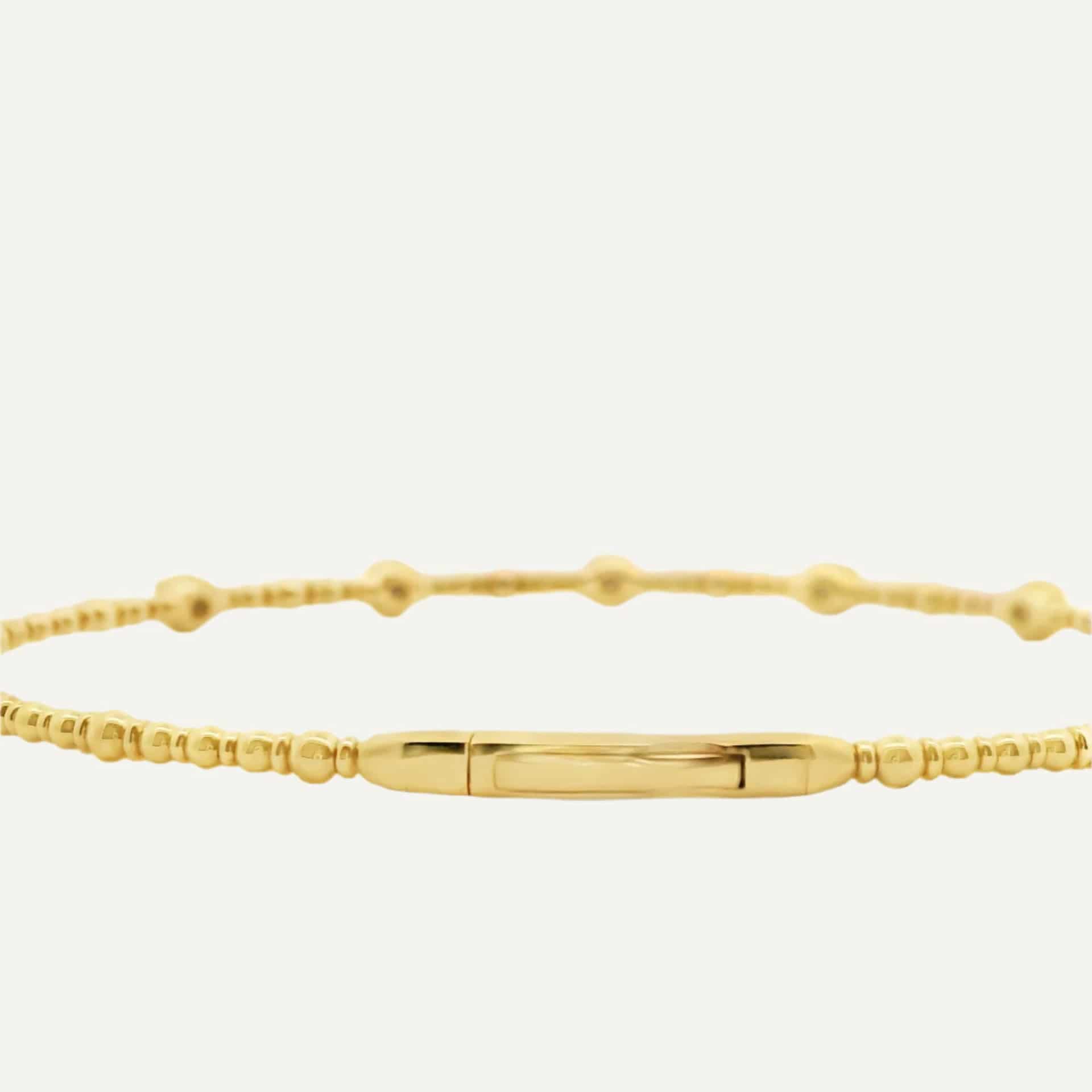 Pulsera Bangle dots cinco biseles uña 14K - miniatura 4