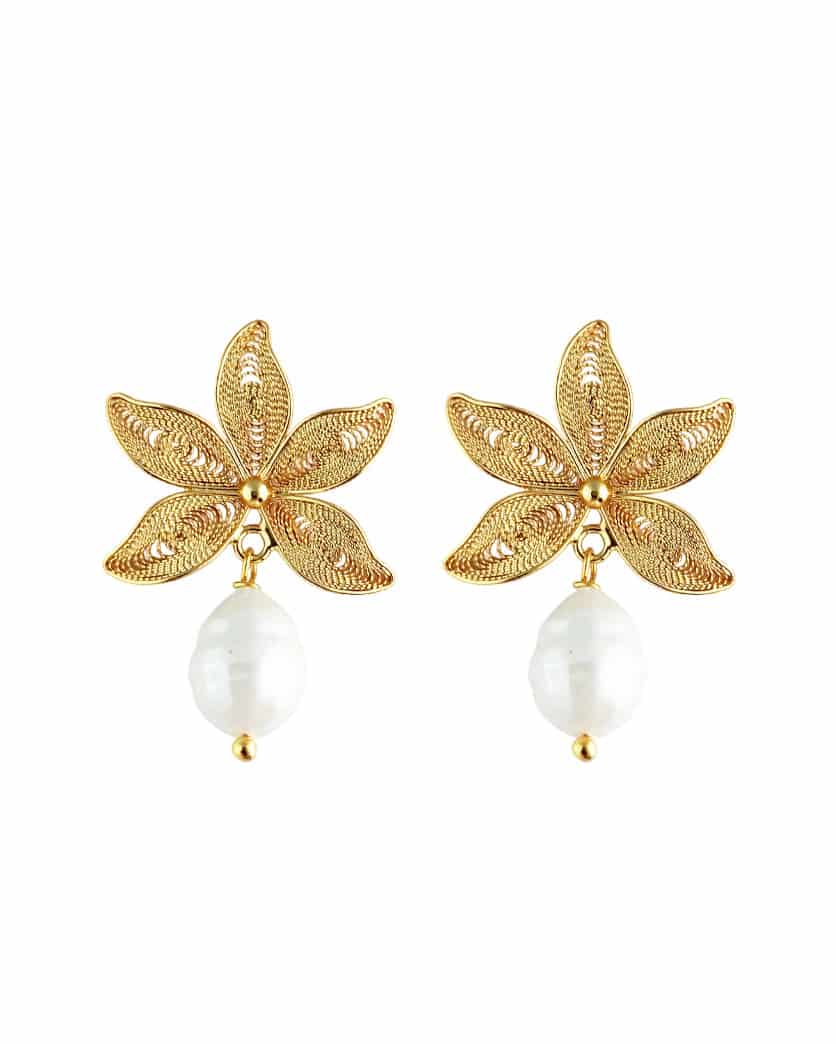 Aretes filigrana  con perla Gadea - miniatura 1