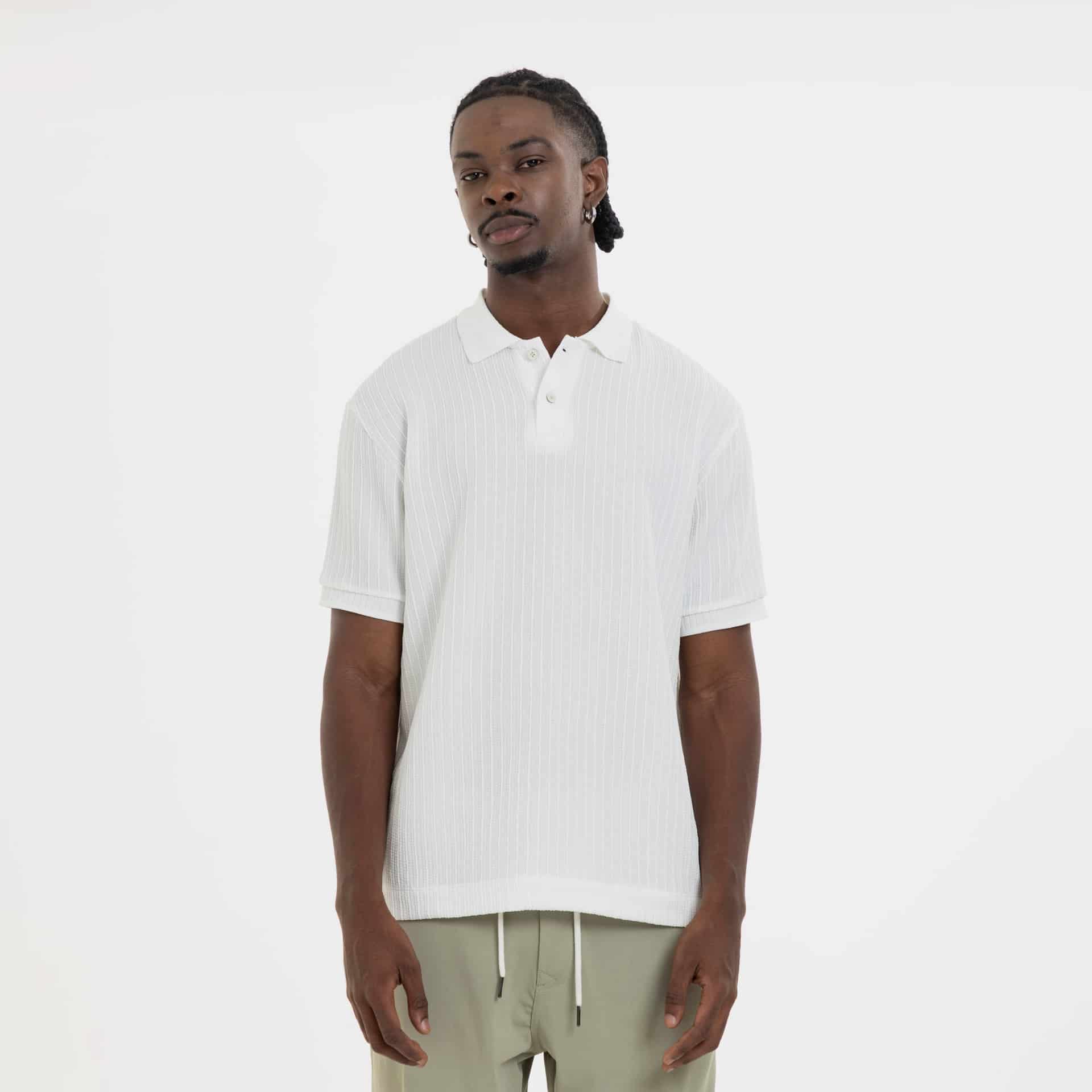 Refined Polo Knit Ivory - miniatura 1