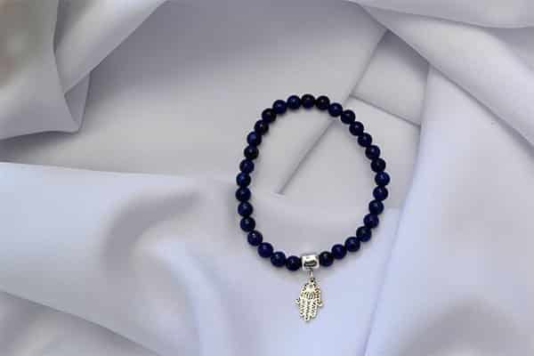 Pulsera Lapislázuli dije mano hamsa mini - miniatura 1