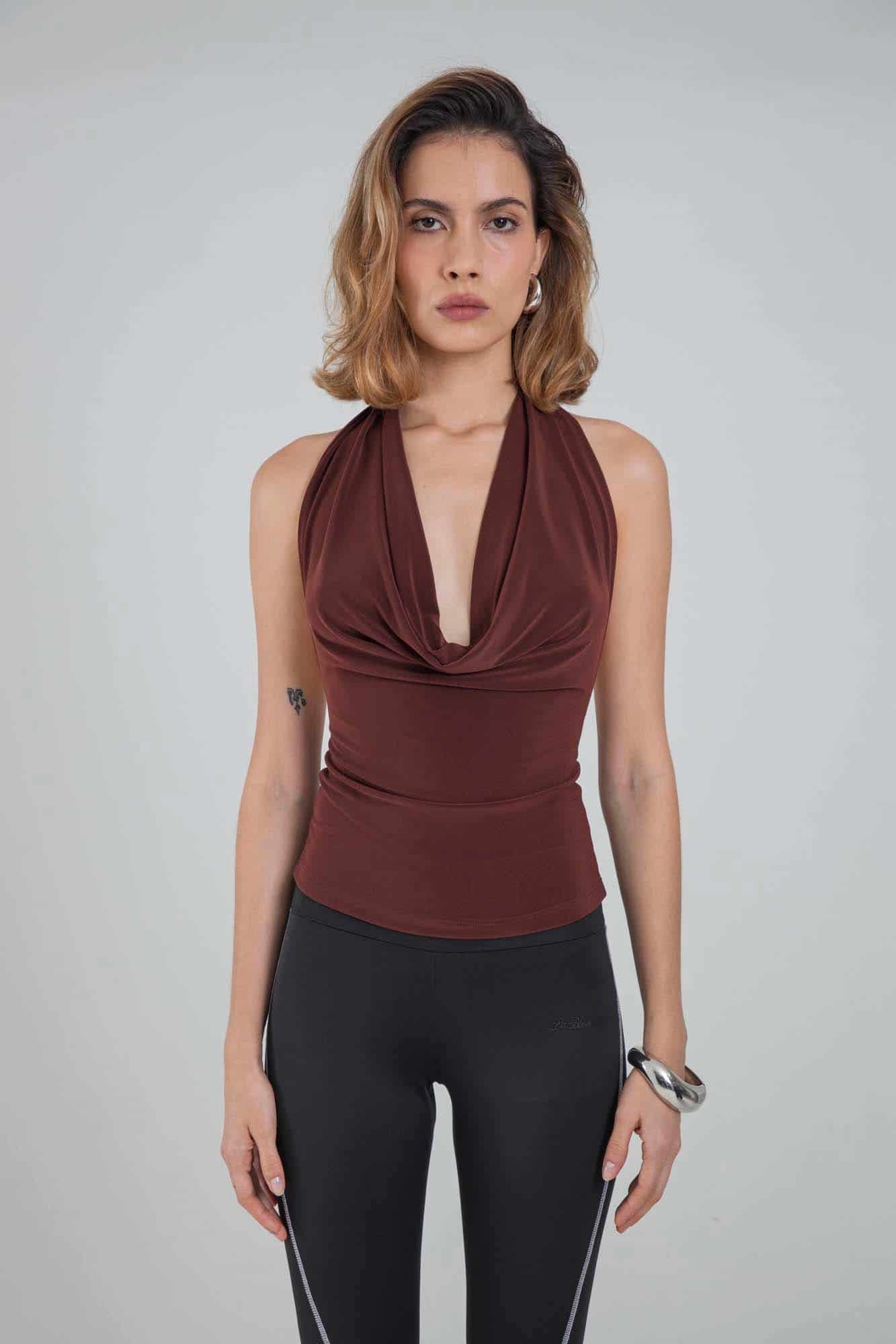 OPHELIA BROWN TOP - miniatura 5