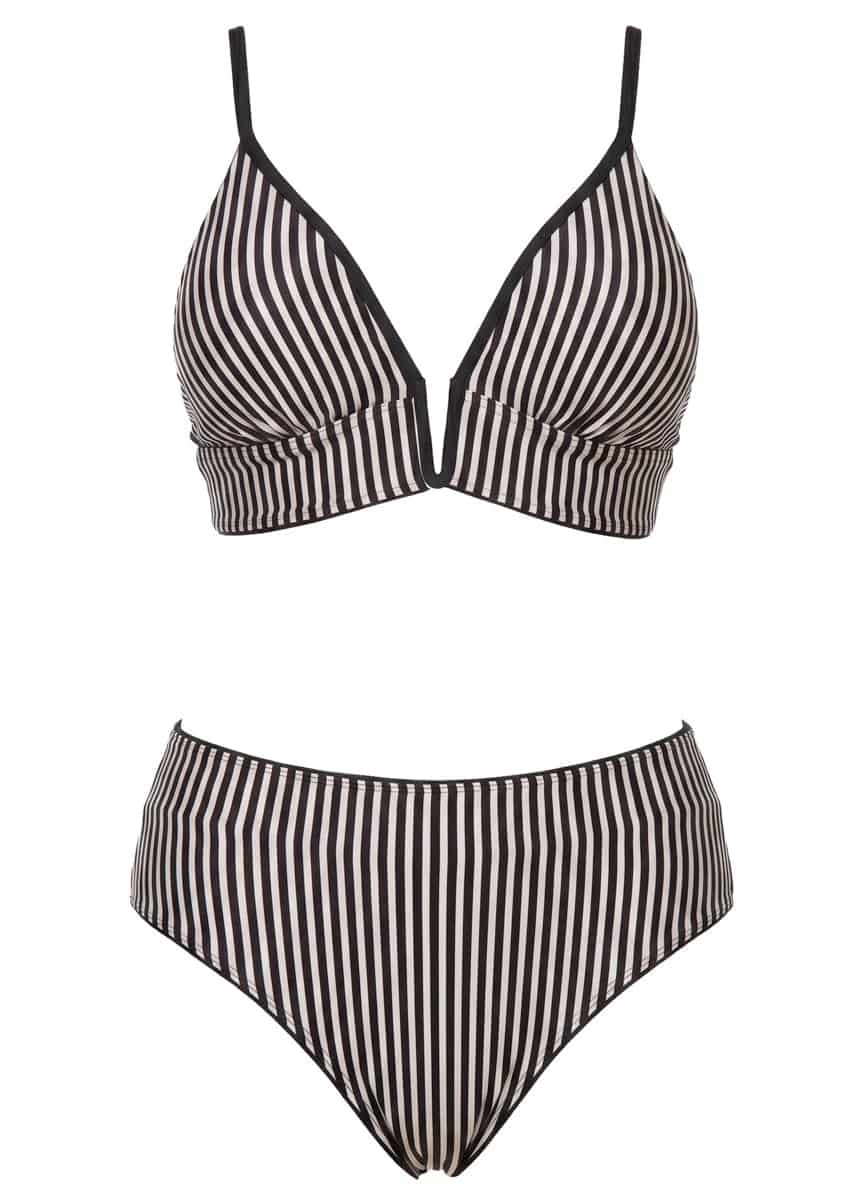 Maaji Jade Black Parade Long Line Triangle Bikini Top - miniatura 9