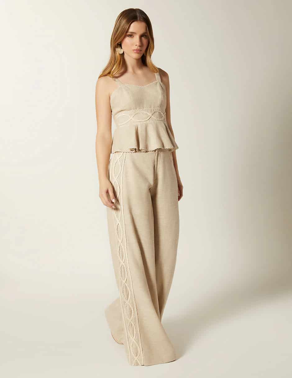 Pantalon palazo trensa en el lateral - miniatura 8
