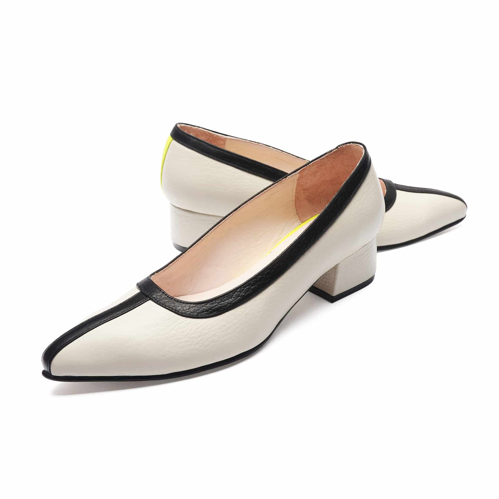 Midi Heels - Black x Beige - miniatura 4