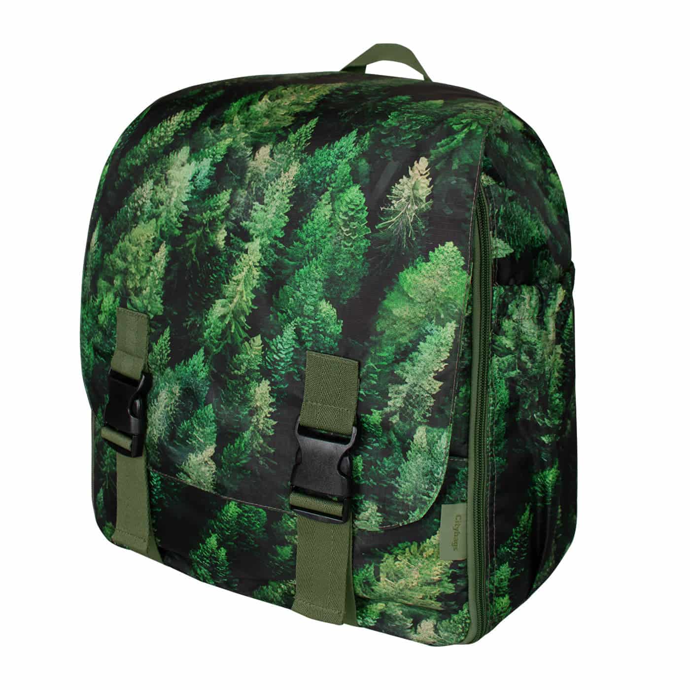 Morral Cabina Tapa Ultra Estampado Bosque Citybags - miniatura 1