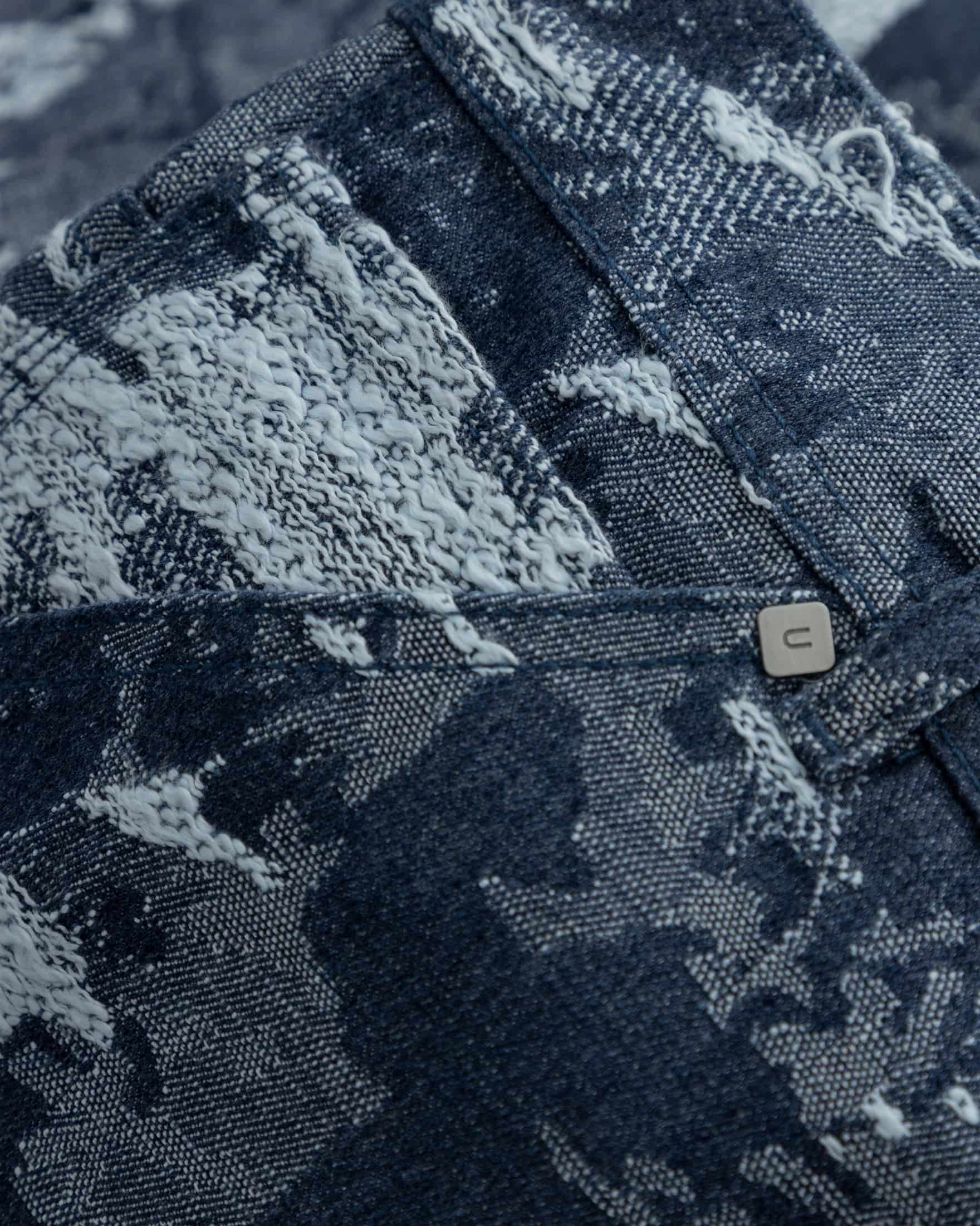 Capsule Basic Jacquard Wide Jeans Cammo Blue - miniatura 4