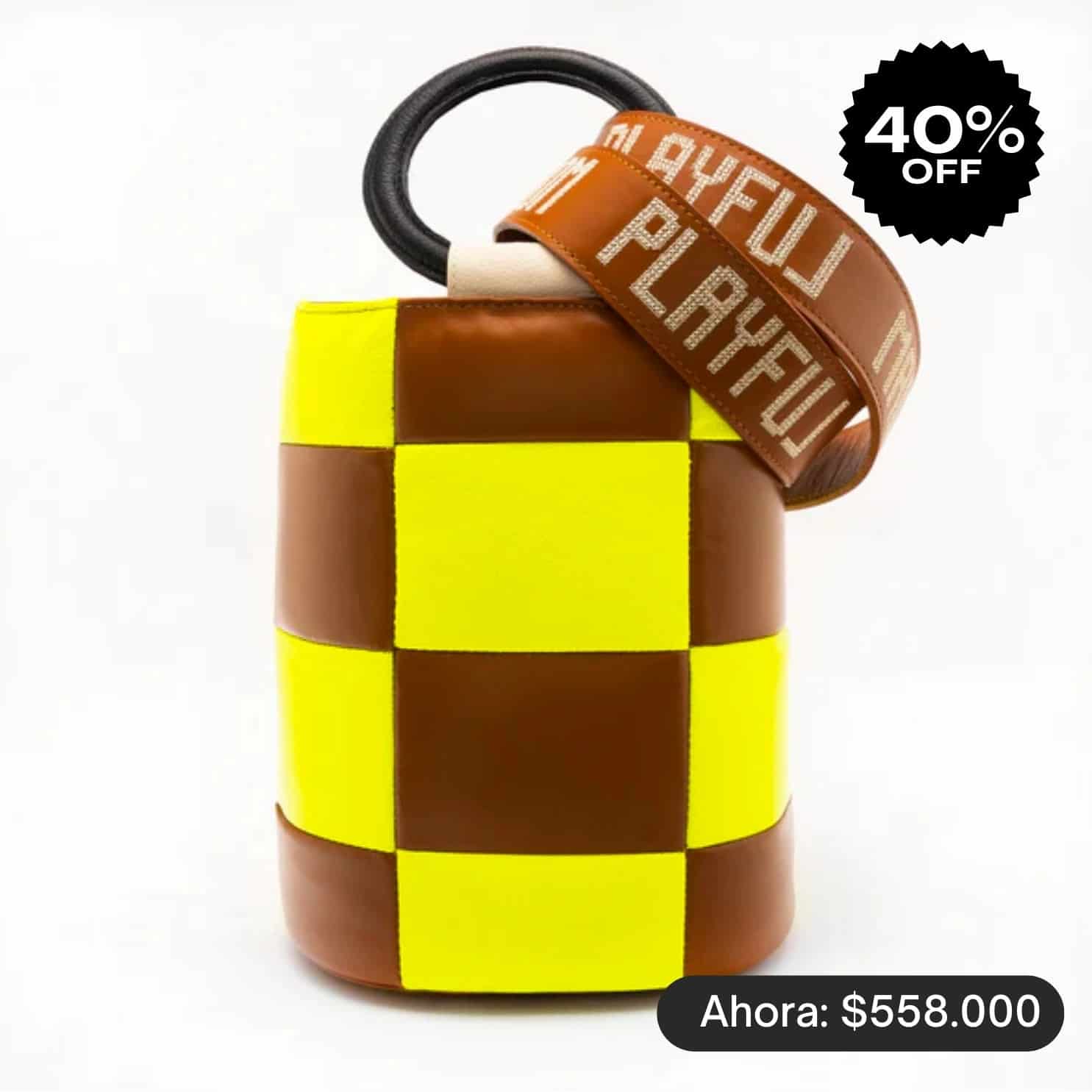 Basket Bag - Honey + Neon Lemon - miniatura 4