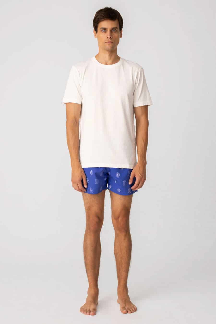 Men's cotton t-shirt white albatros - miniatura 1