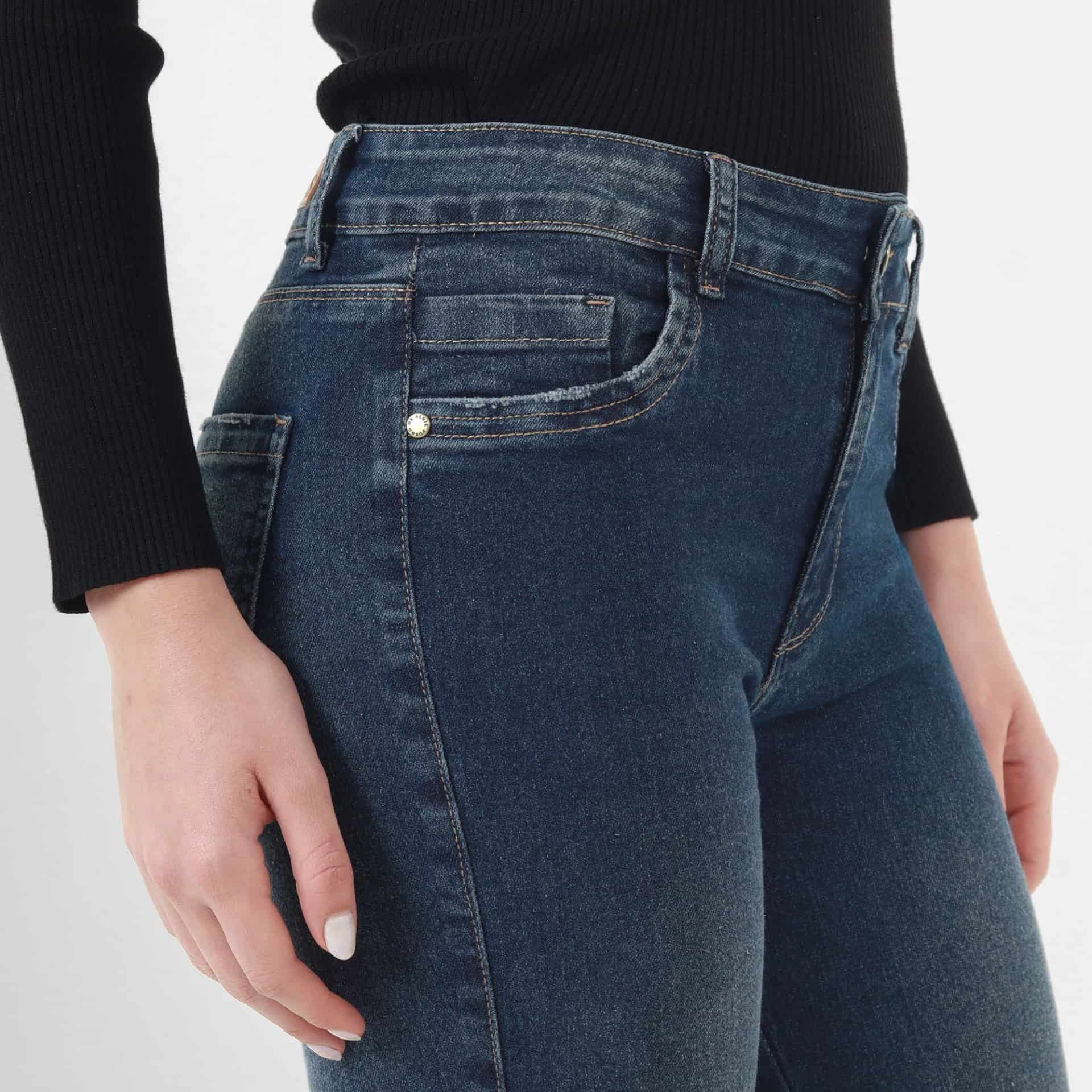 Jean Tiro Medio Bota Skinny - miniatura 3