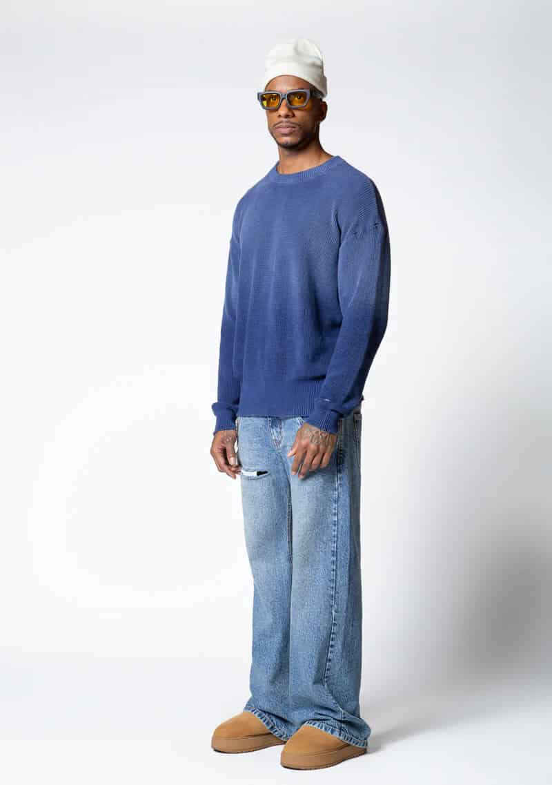 Dopamine blue knit crewneck - miniatura 11