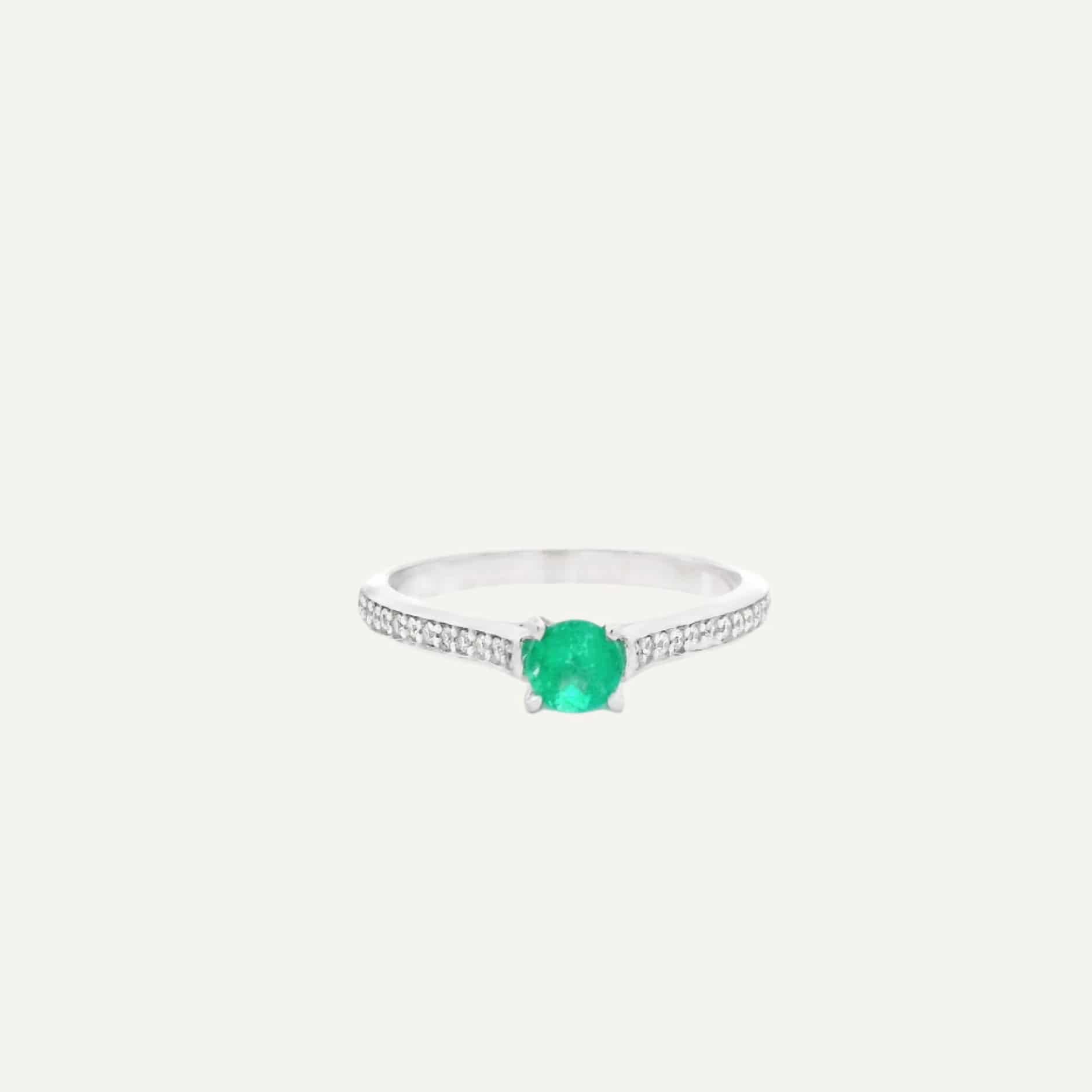 Anillo Compromiso Princess small esmeralda - miniatura 2