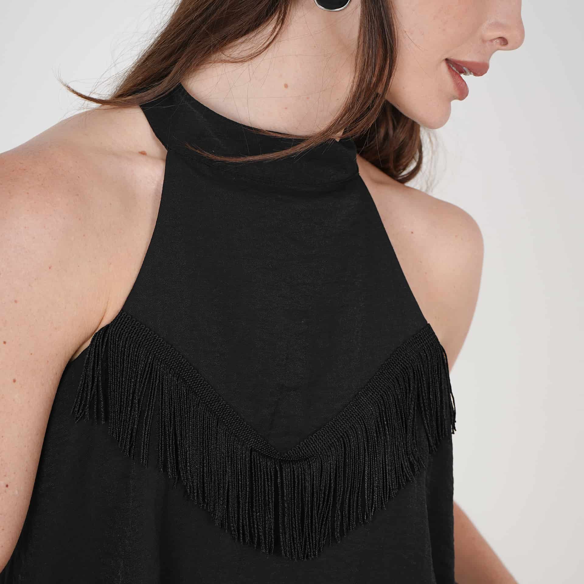 Blusa Cuello Alto Manga Sisa - miniatura 3