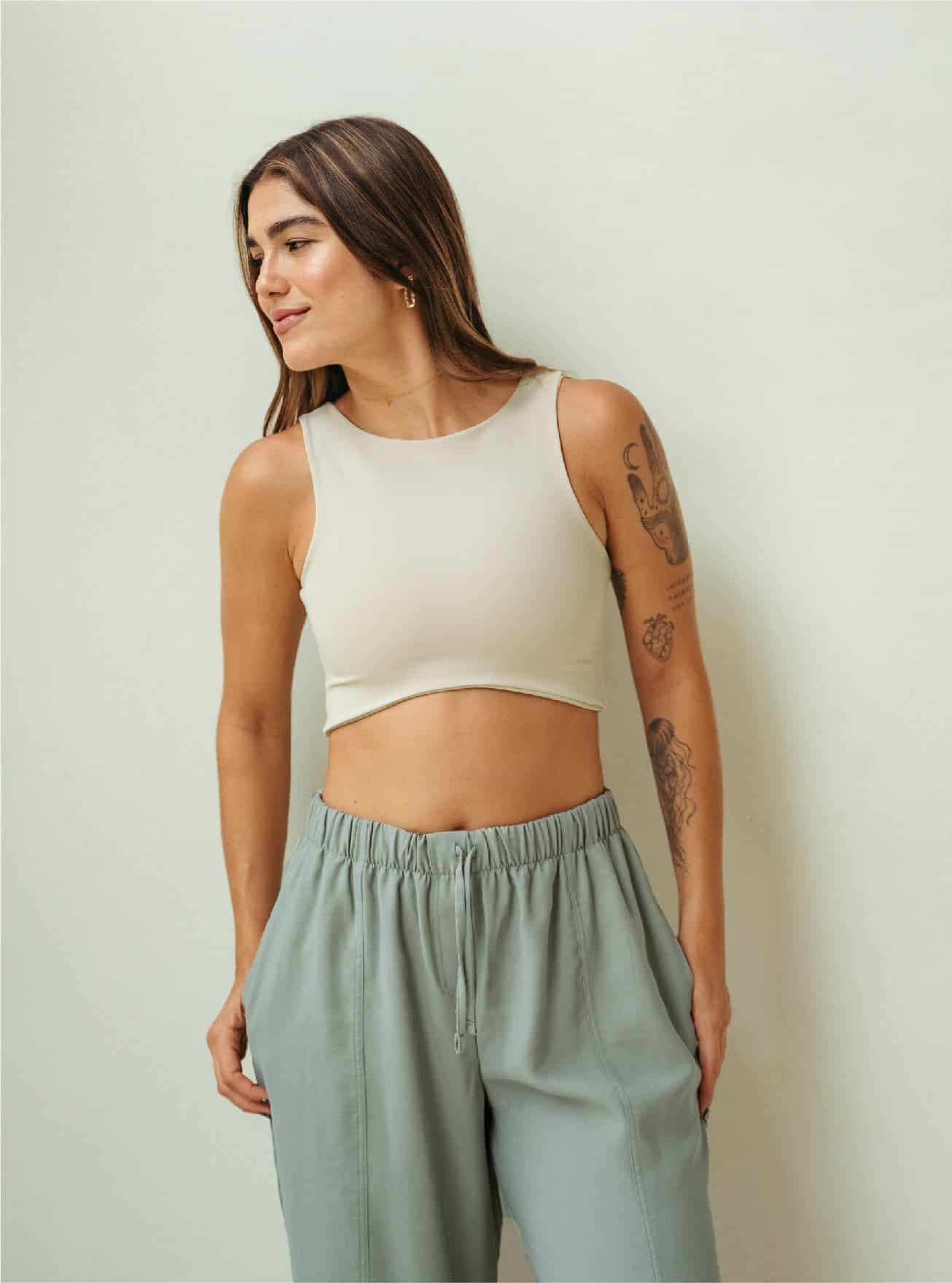 Crop top Soft - Sand - miniatura 1