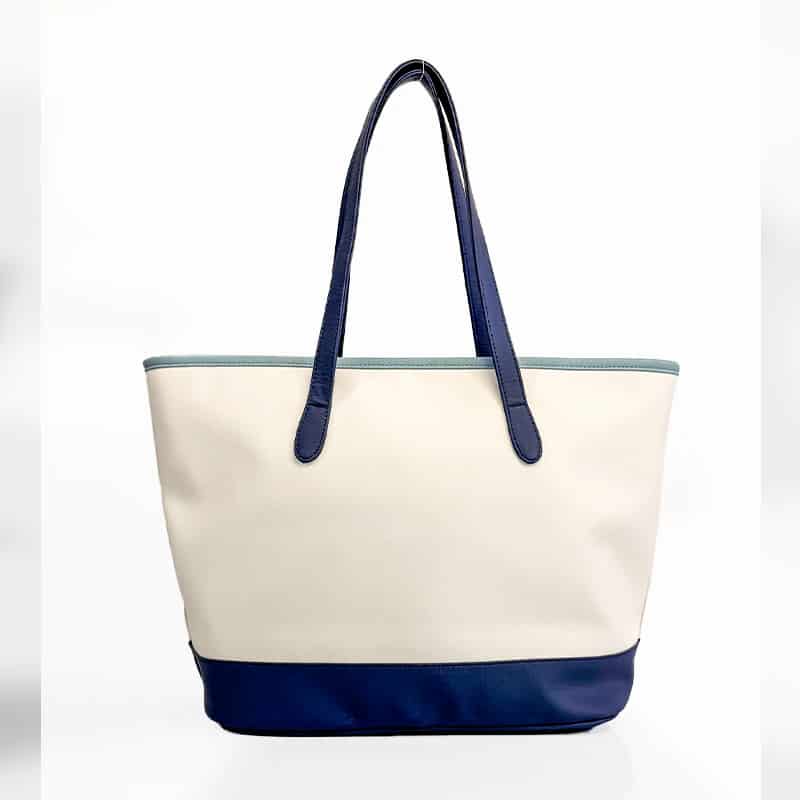 Cartera Boston Para Mujer Marfil con Azul Pop Of Colors - miniatura 4