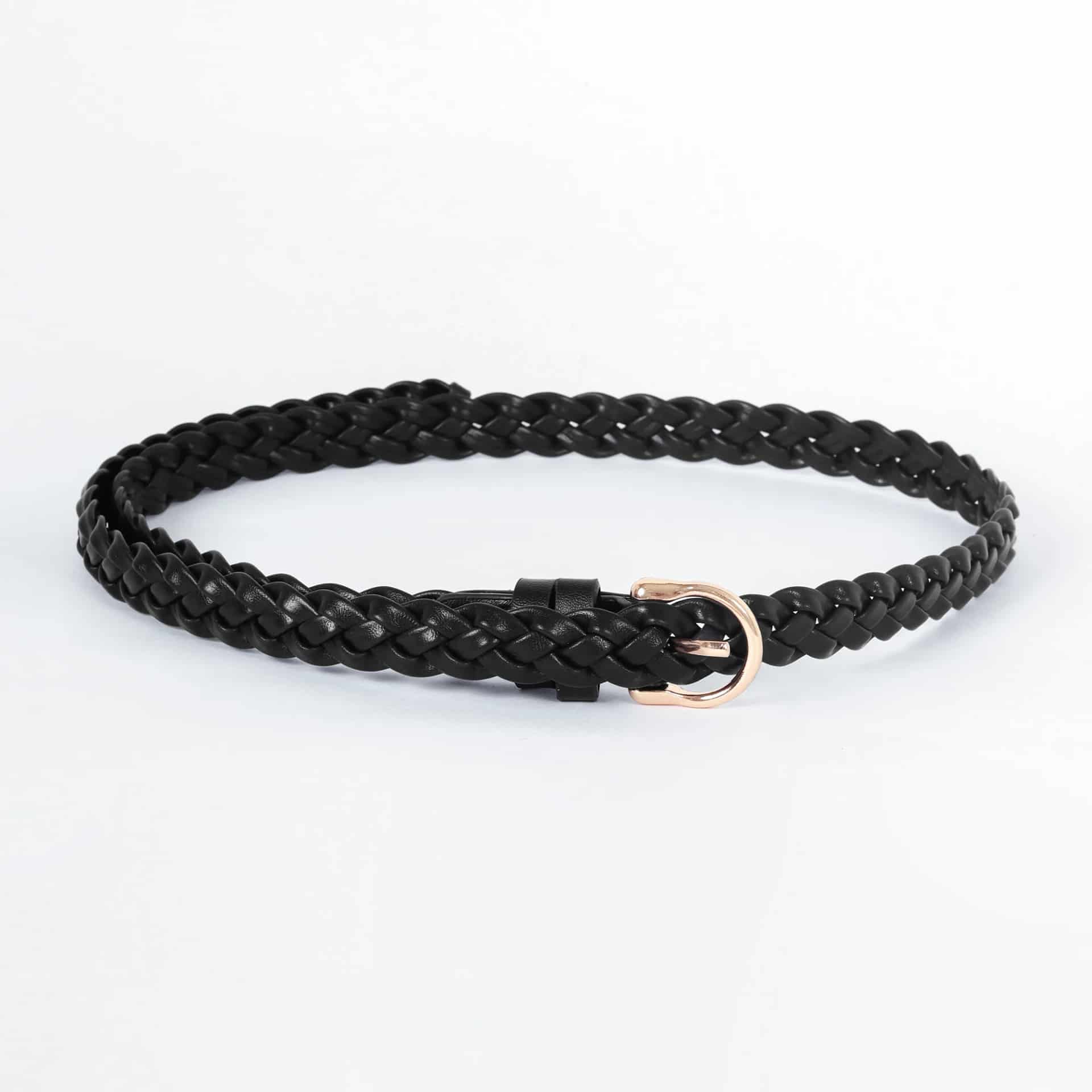 Cinturon Trenzado Negro - miniatura 1