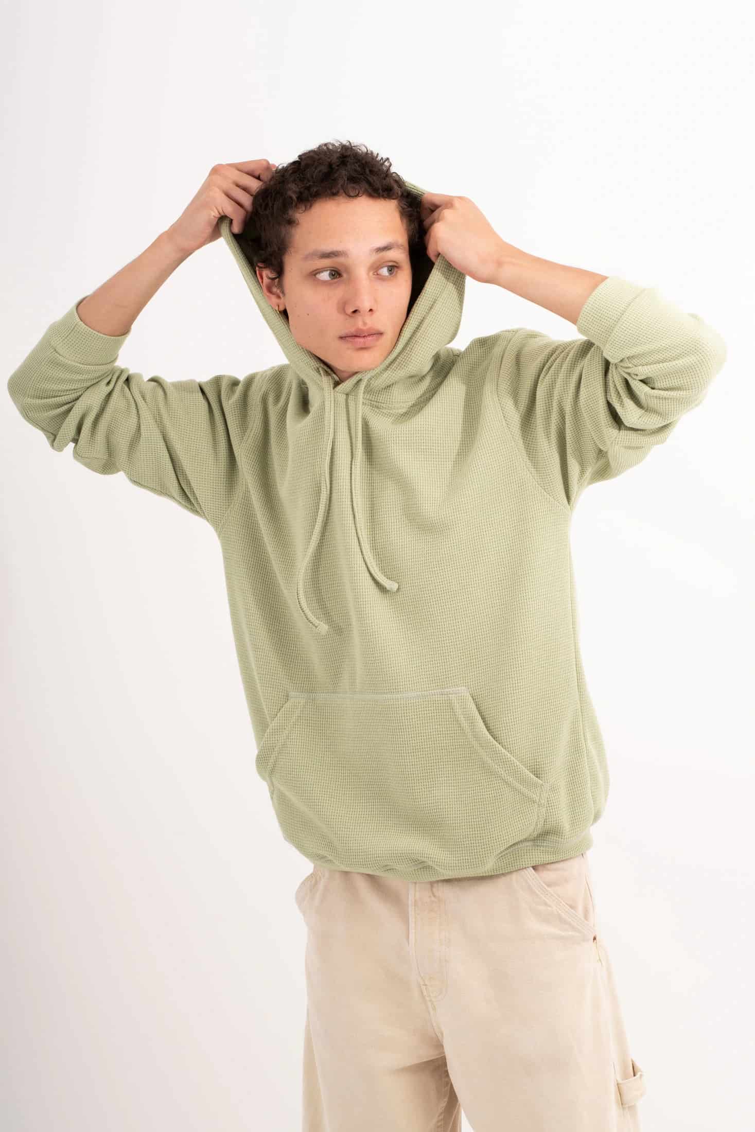 HOODIE VERDE CLARO  UNISEX- BÁSICO - miniatura 2