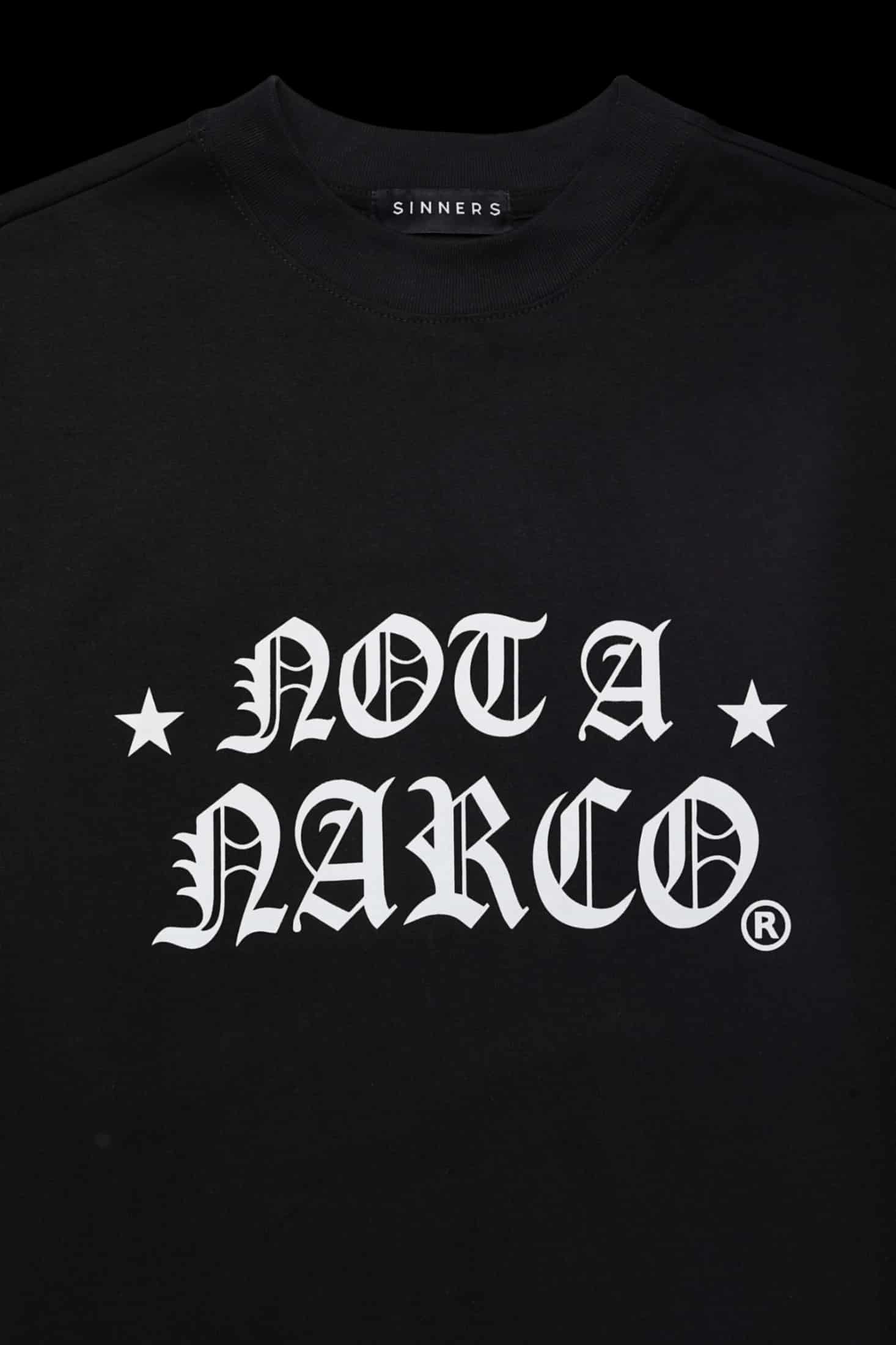 NOT A NARCO STAR BLACK T-SHIRT - miniatura 4