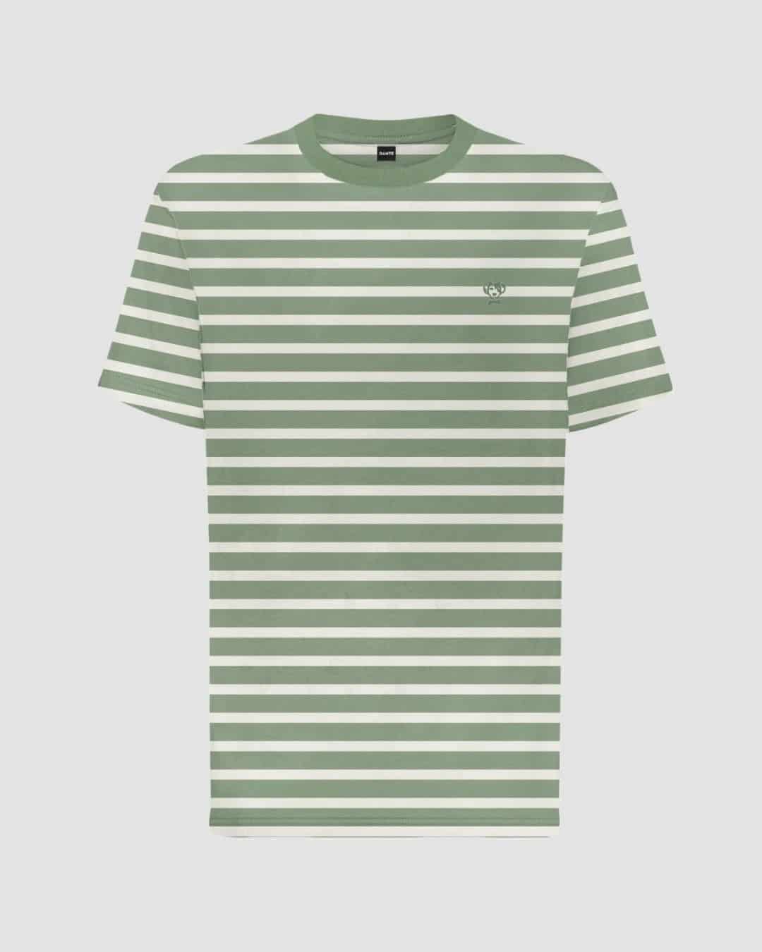 Camiseta Antimanchas de mujer Rayas Verde Sage - Relaxed Fit - miniatura 5