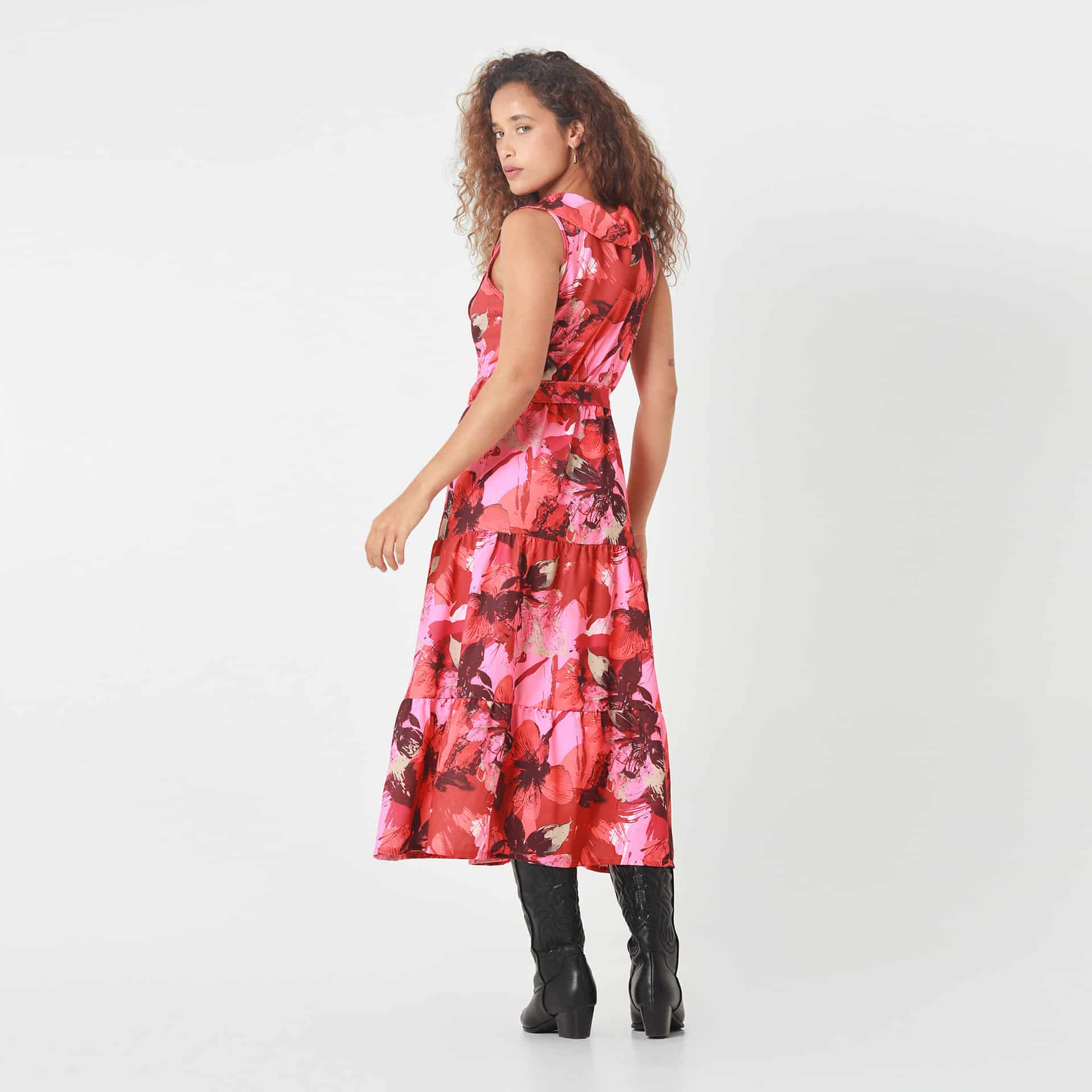Vestido Cuello V Manga Sisa - miniatura 3