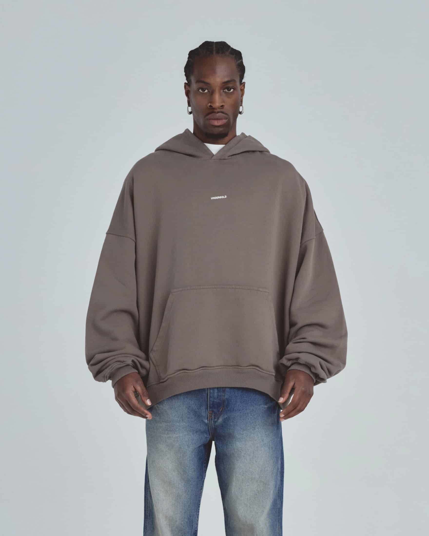 Line Basic Hoodie Brown - miniatura 2