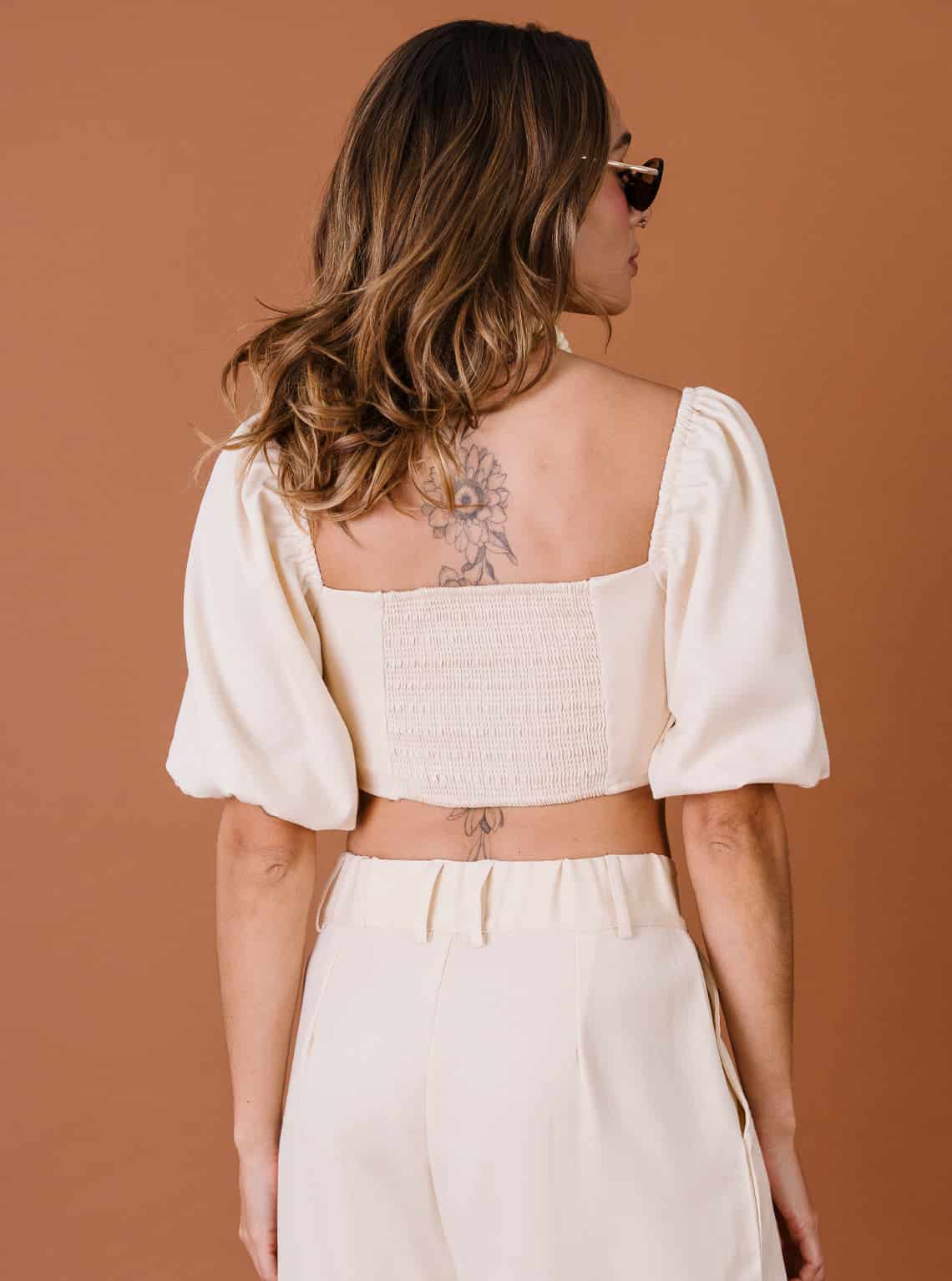 BLUSA CORSET MANTEQUILLA - miniatura 4
