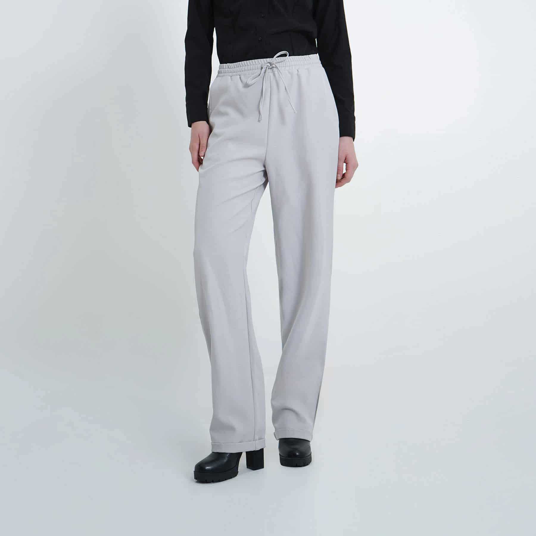 Pantalón recto con elastico y cintura - miniatura 6