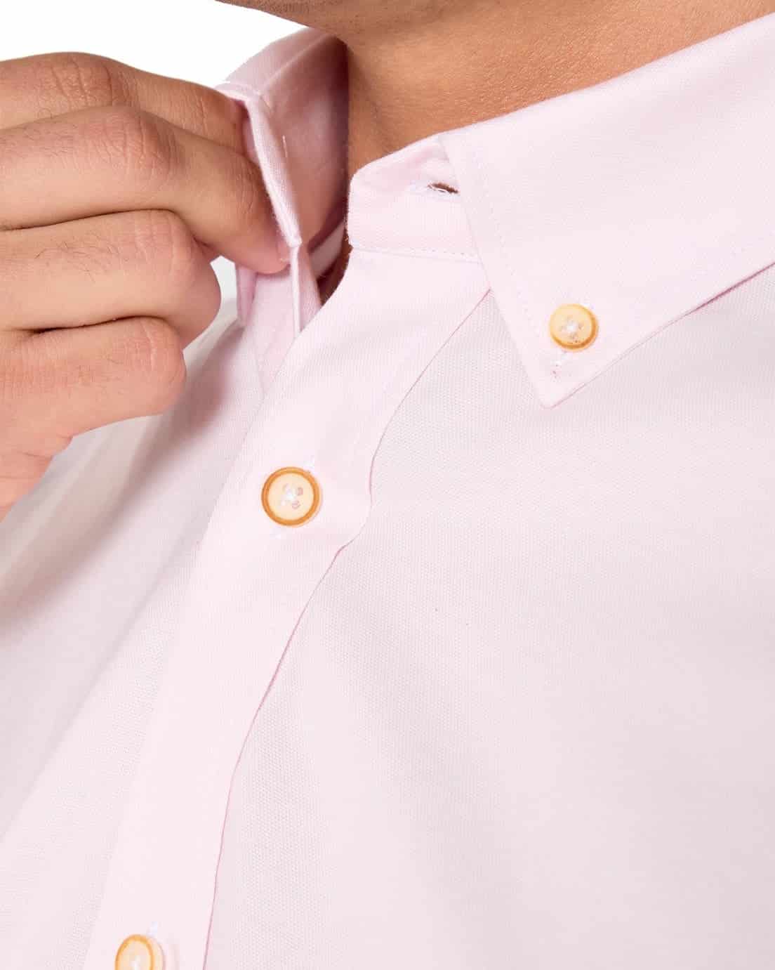 Camisa Manga Larga Oxford Premium Rosada - miniatura 6