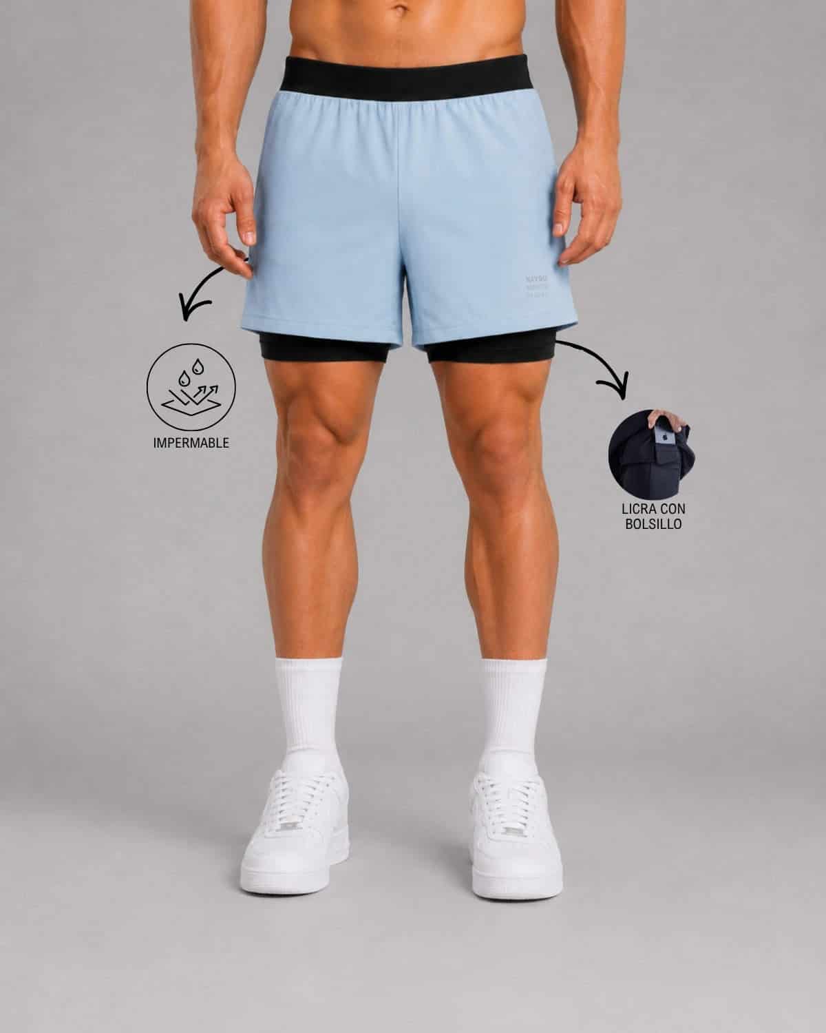 Pantaloneta Con Licra Y Bolsillo Kaybu Nights┃KBMEN RF.424 - miniatura 3