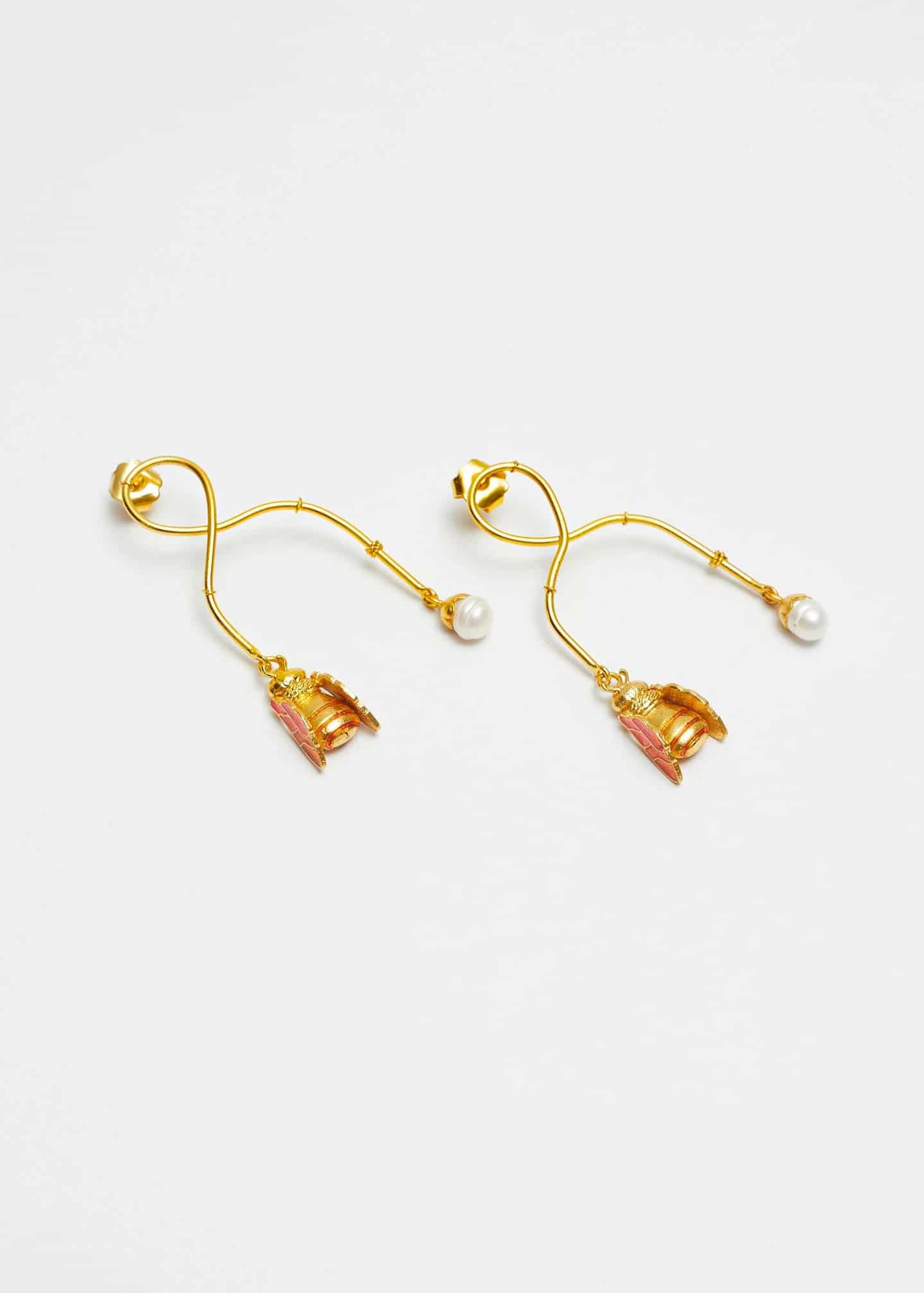 Aretes Bee Balance Midi Naranja - miniatura 2