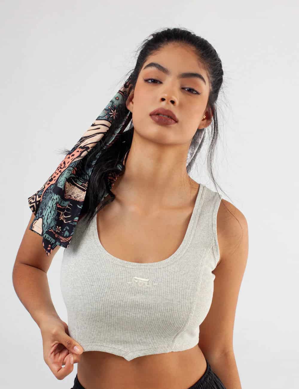 Crop Top Sisa Caribbean beige Mujer - miniatura 10