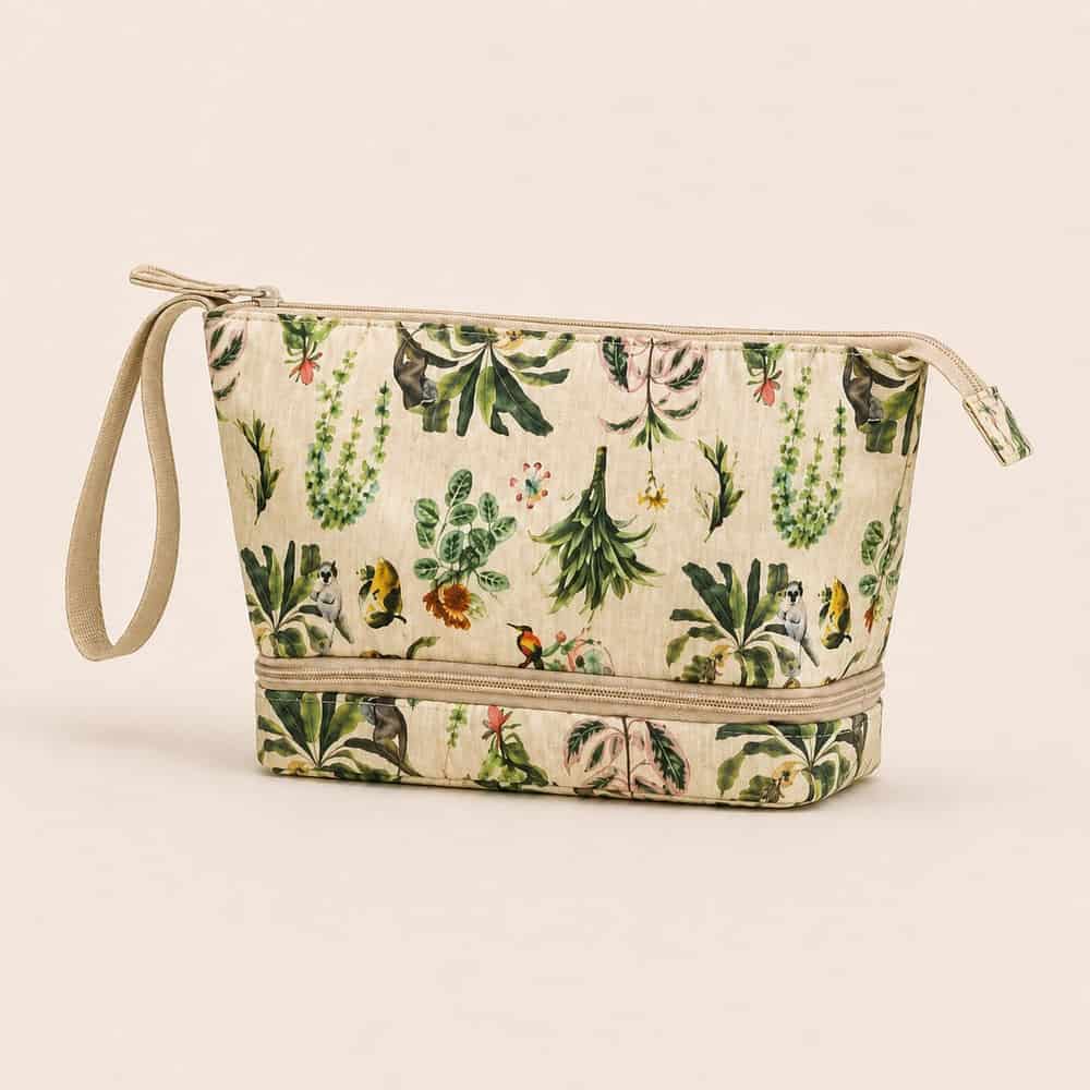 Cosmetiquera Renata con Dos Compartimentos Estampado Amazonas - miniatura 2