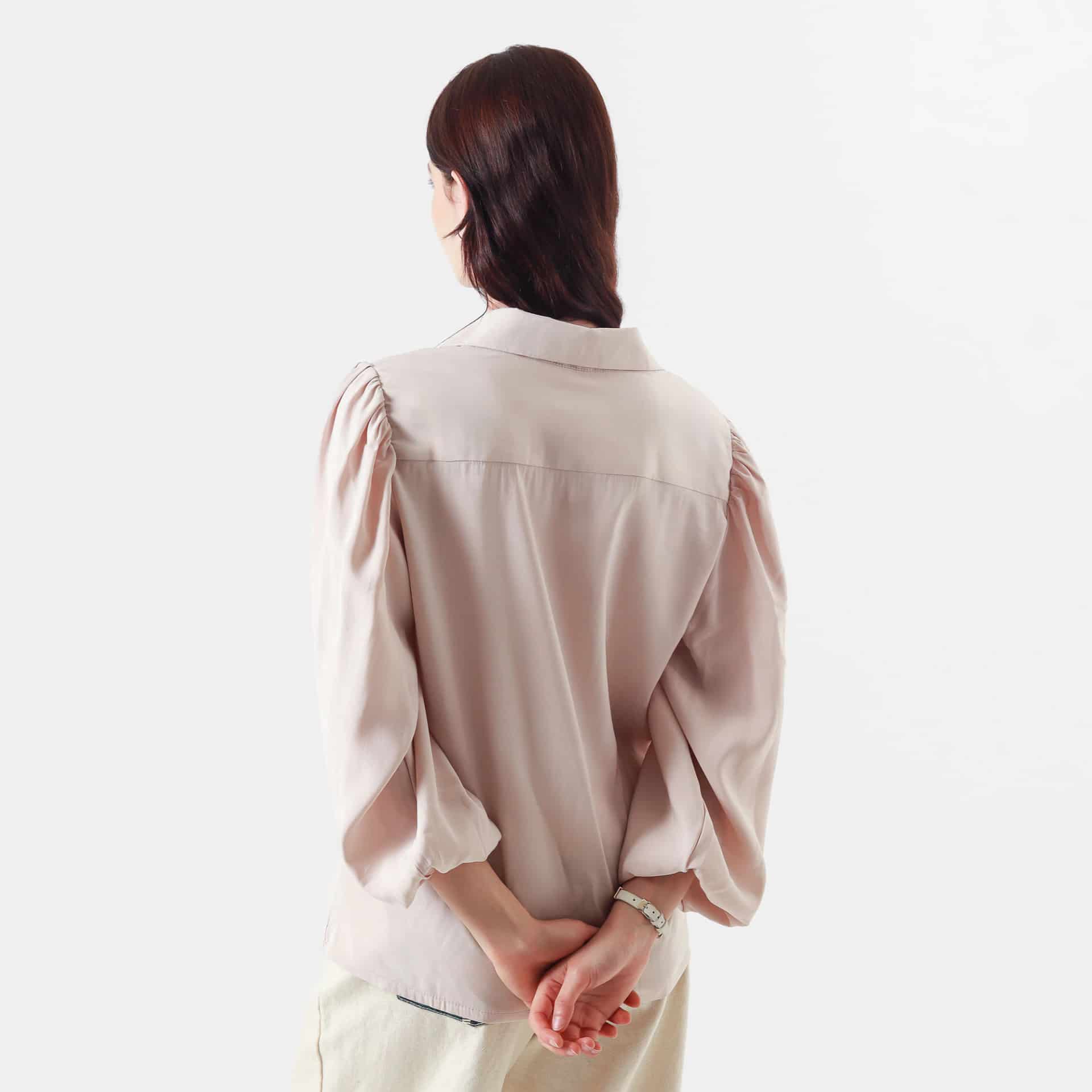 Blusa Cuello Camisero Manga Larga - miniatura 2