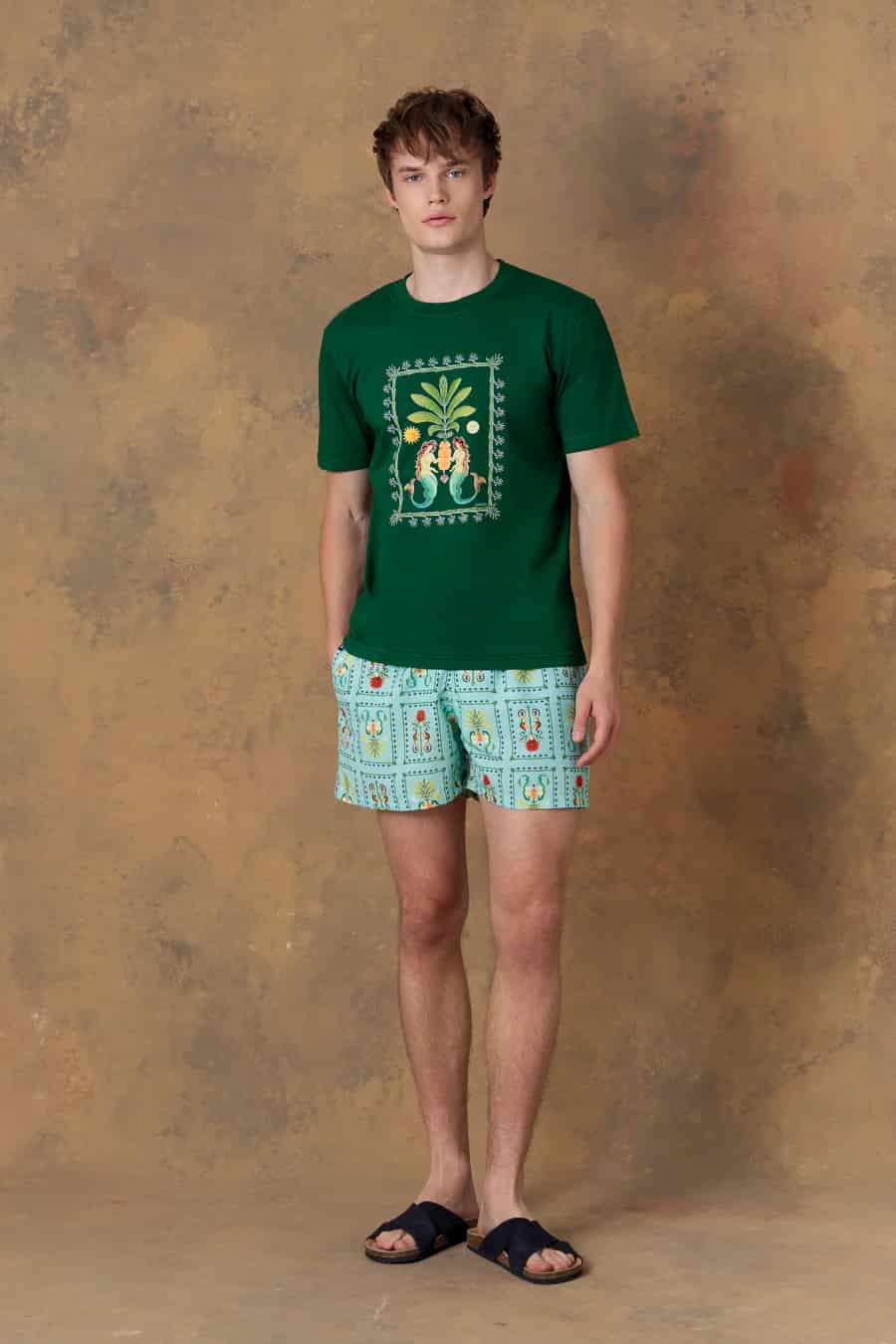 Men's cotton t-shirt amanzi green - miniatura 4