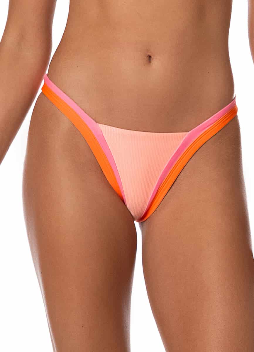 Maaji Peach Coral Trinity Regular Rise V Front Bikini Bottom - miniatura 2