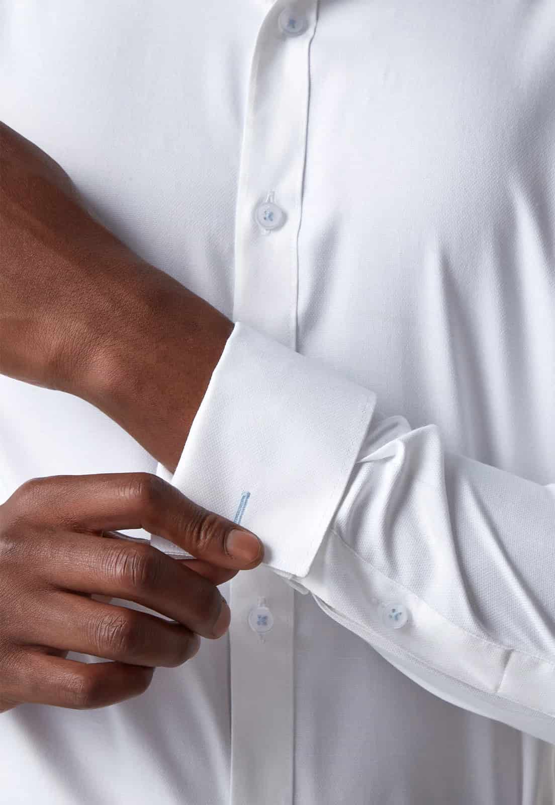 Camisa para mancornas blanca con textura - miniatura 13