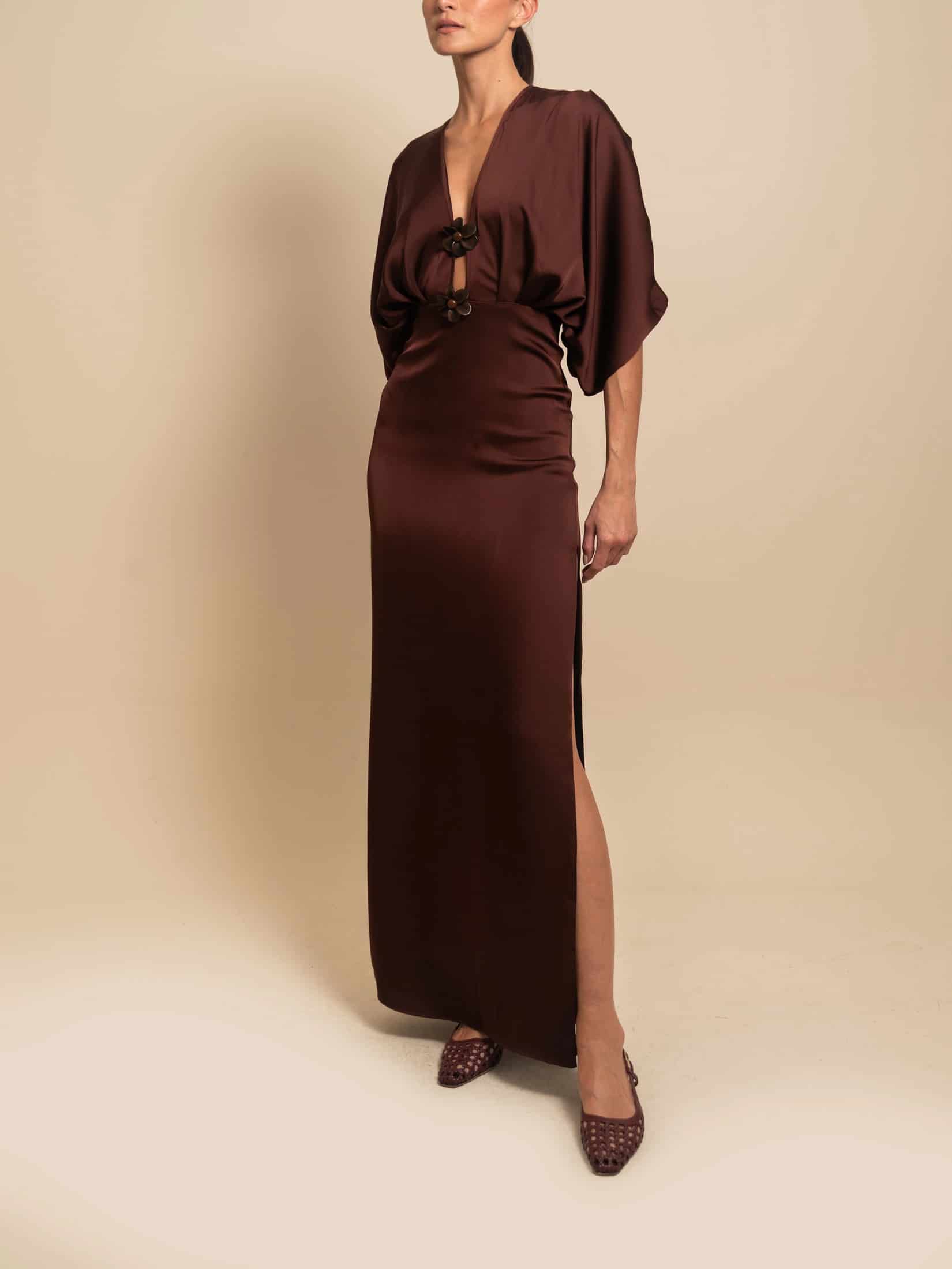 ABBEY DRESS ESPRESSO - miniatura 1