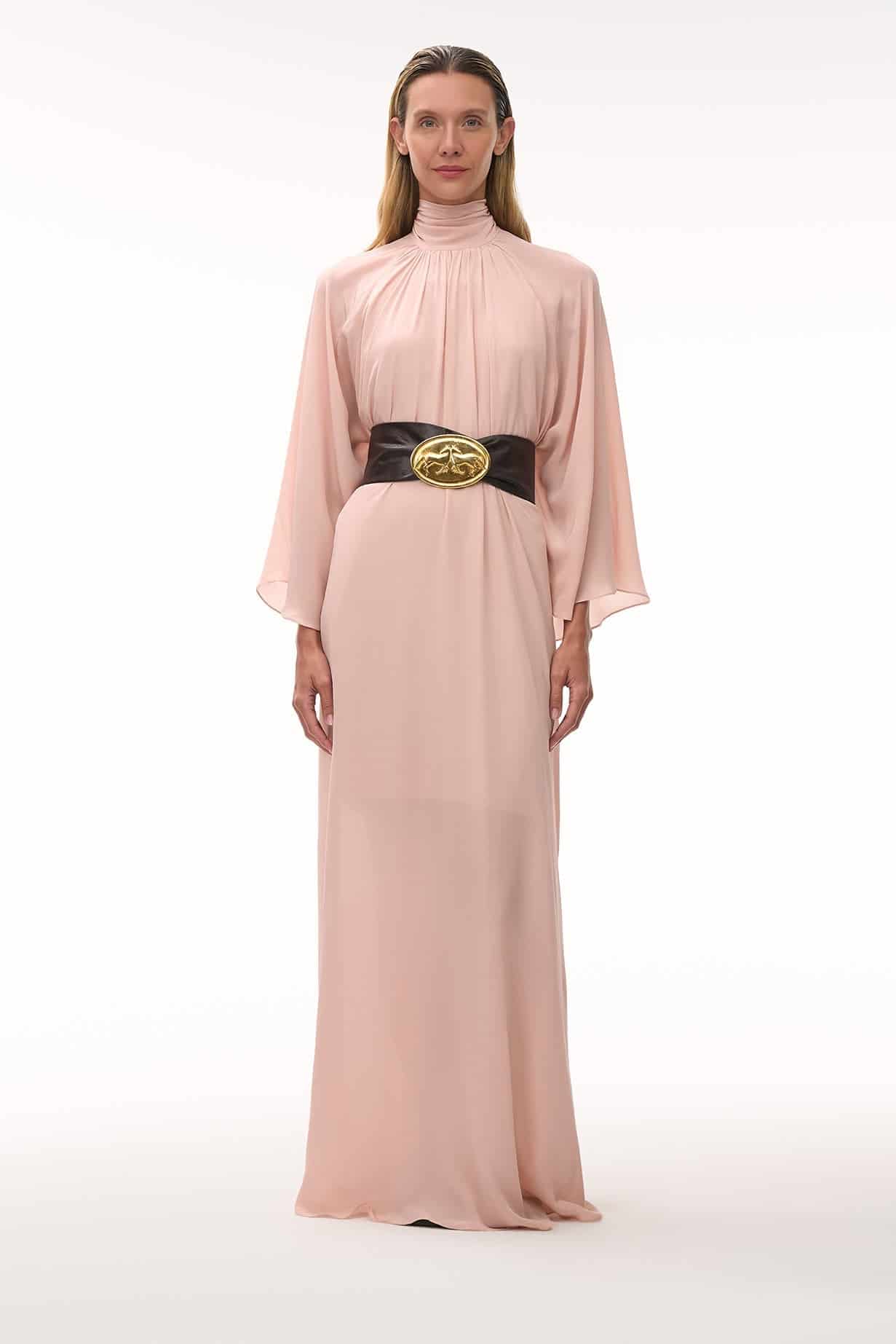 Boho Crepe Chine Maxi Dress / Dust Pink - miniatura 2