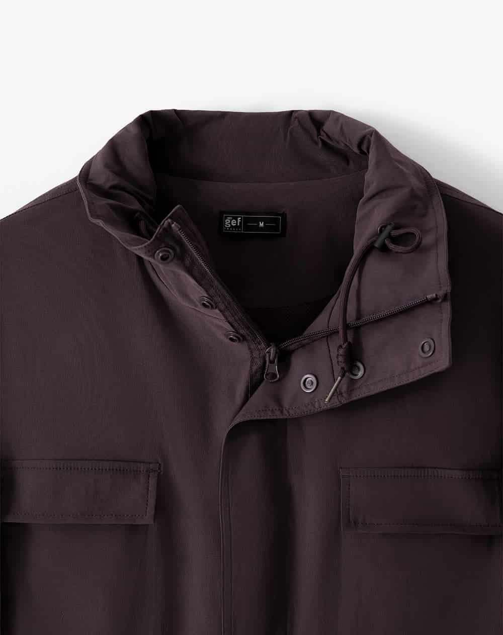 Chaqueta rompevientos regular vinotinto hombre - miniatura 2
