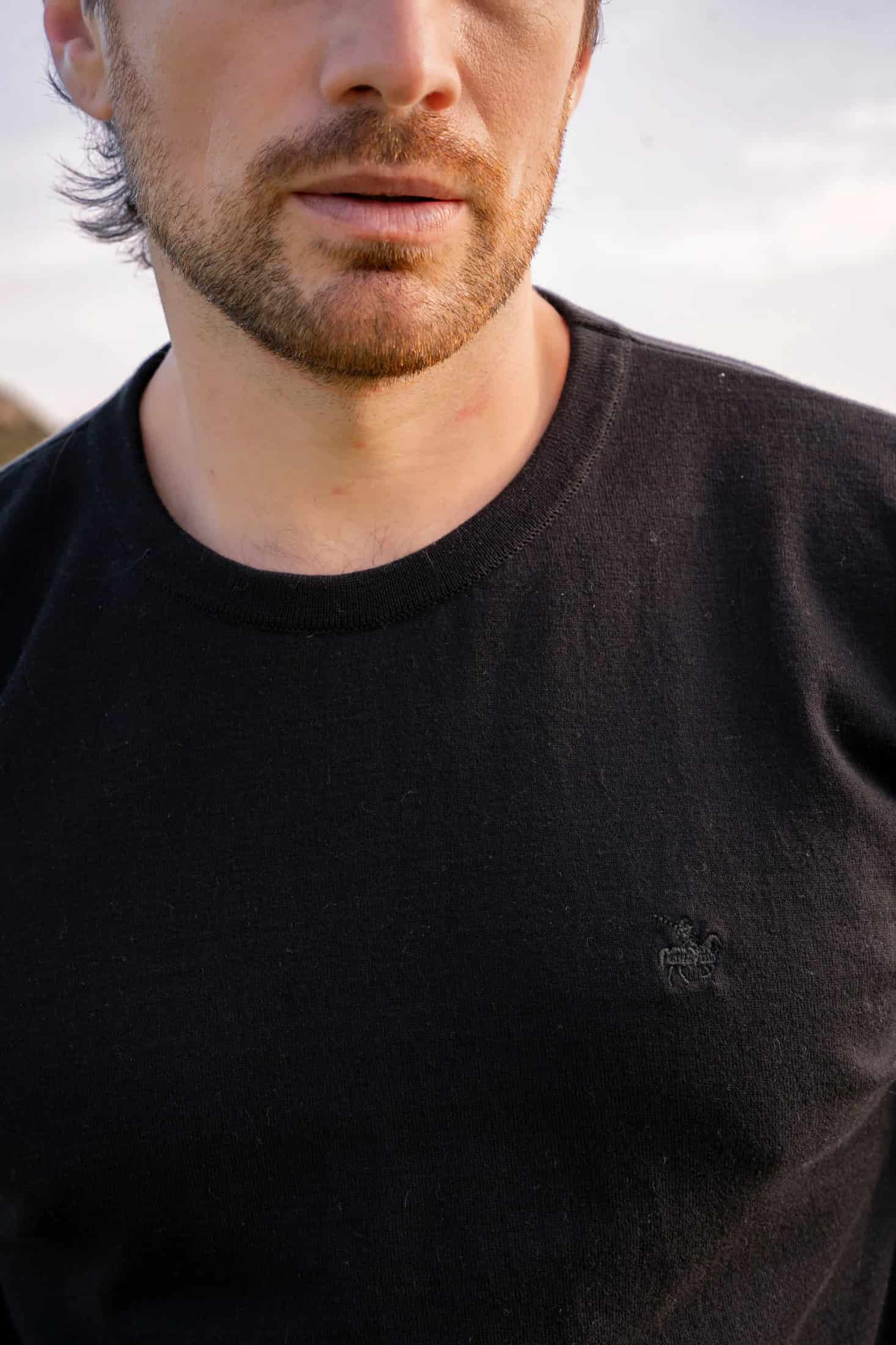 Camiseta Tejida Hombre Negro - miniatura 6