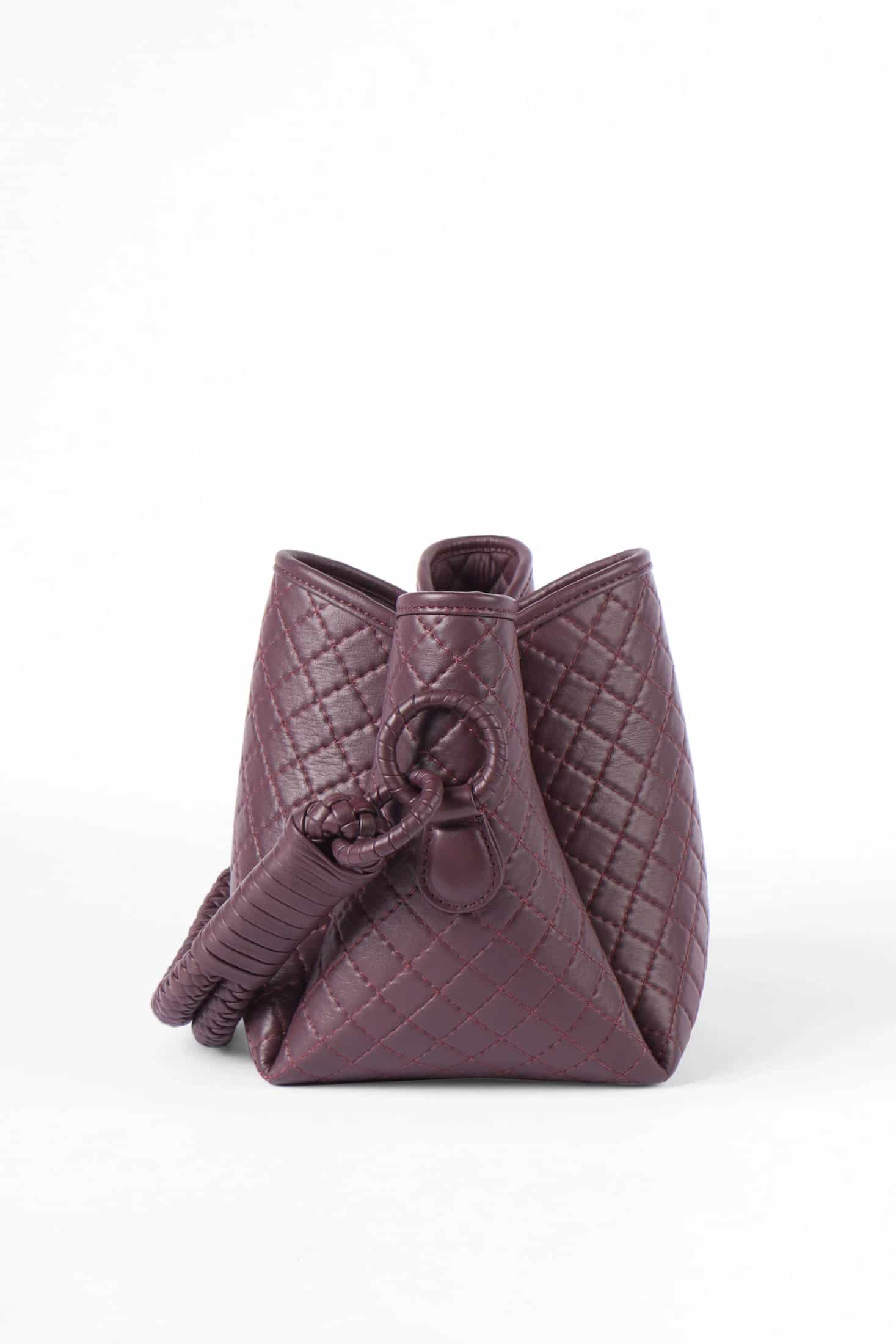 Tulip Mini Bucket Bag, Burgundy - miniatura 3