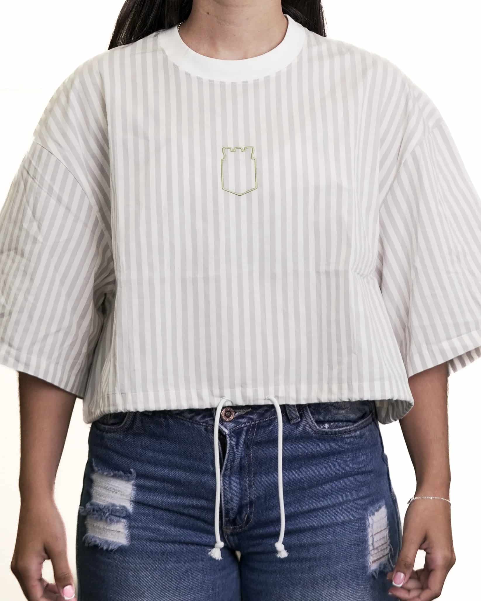 CAMISA BLANCA  RAYAS MUJER  NIKE - miniatura 8