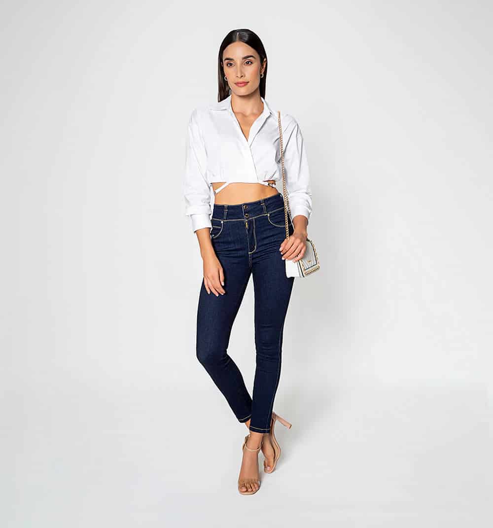 Blusa  crop manga larga - miniatura 1