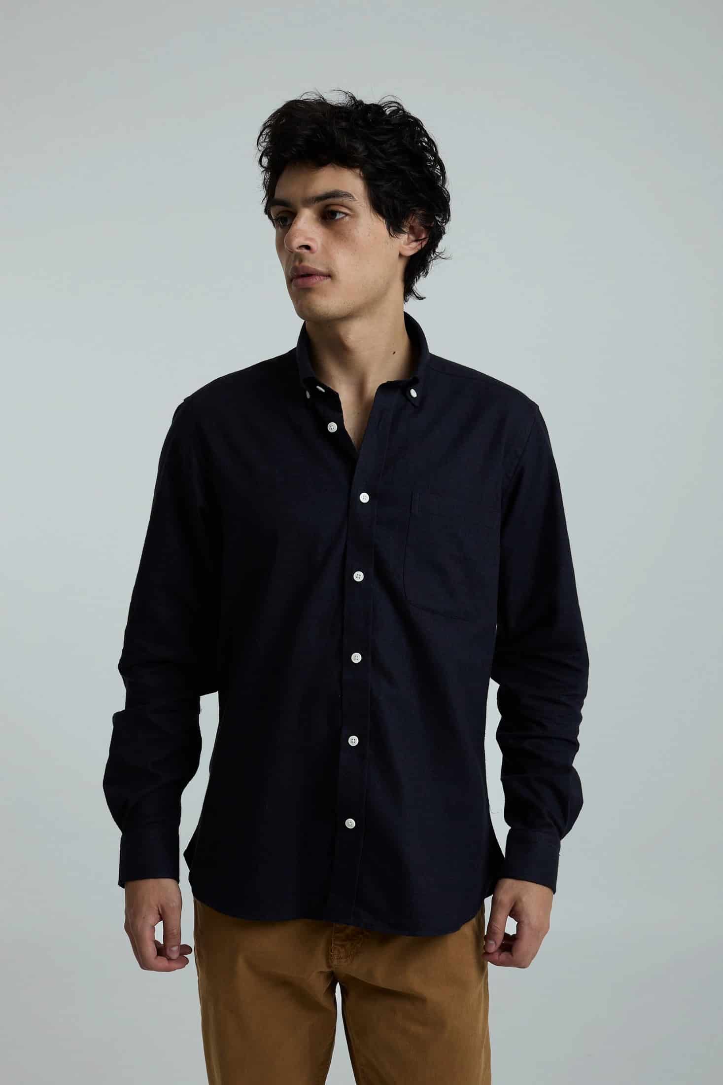 Camisa twill azul oscuro - miniatura 5