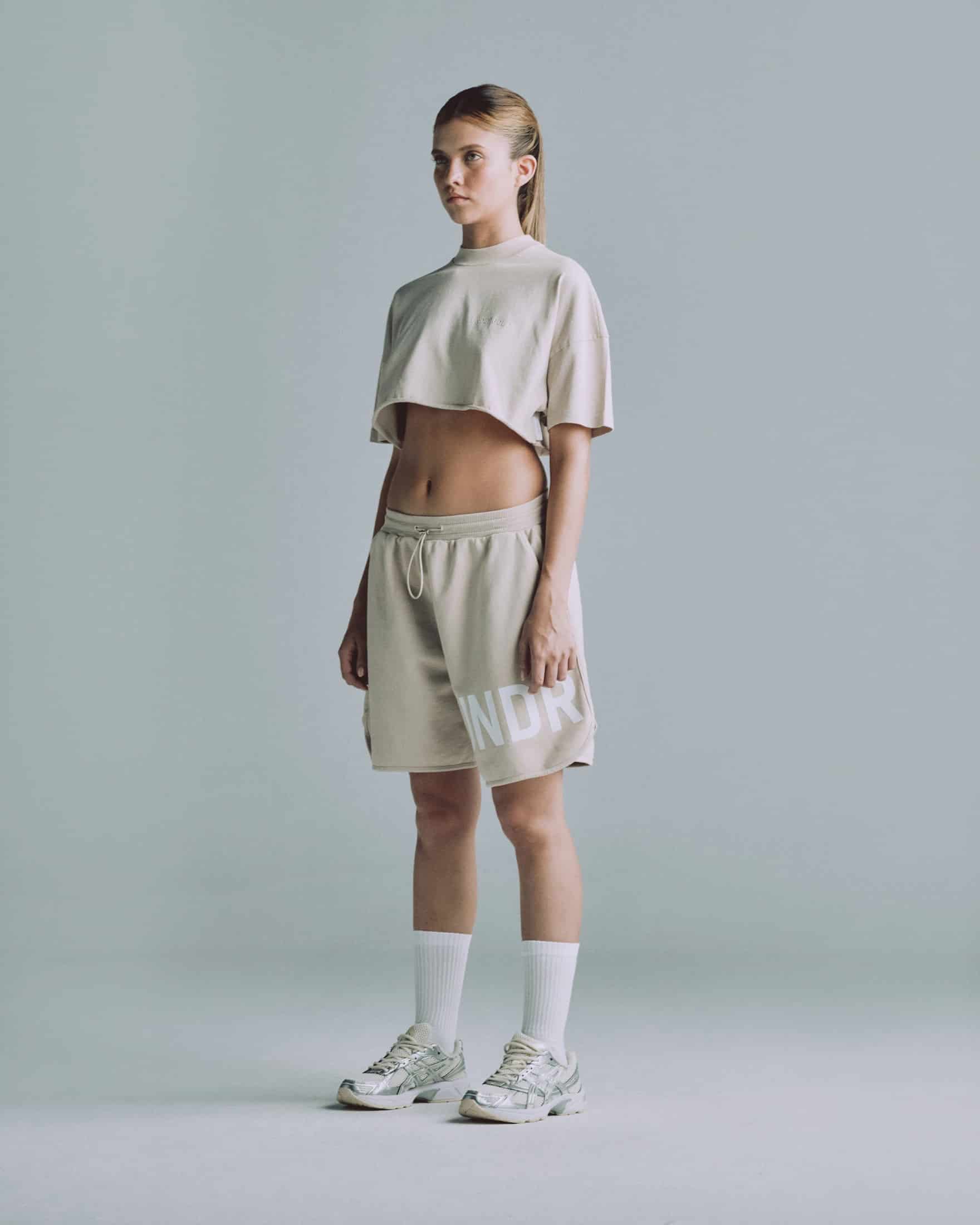 Line Logo Crop Top Cream - miniatura 4