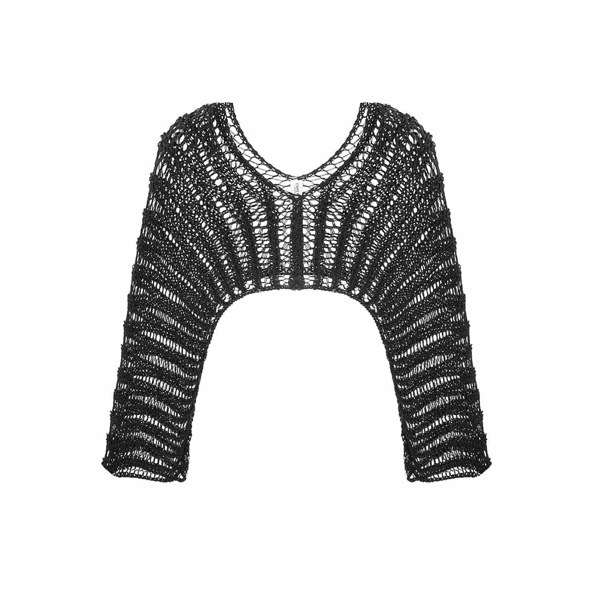 Crochet Cover Up - Black - miniatura 1